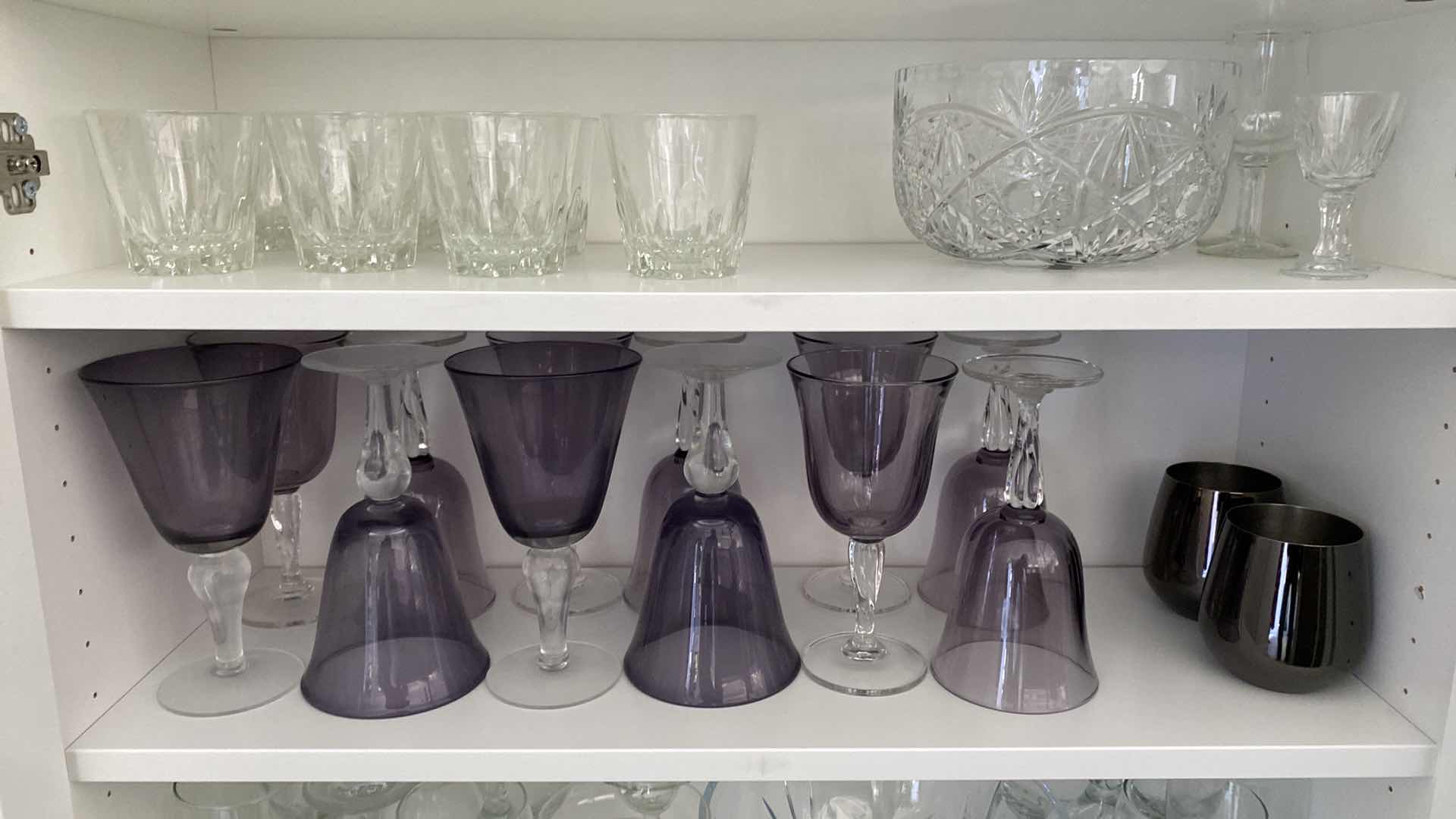 Photo 1 of 2-SHELFS STEMWARE AND GLASSWARE WITH A BOWL