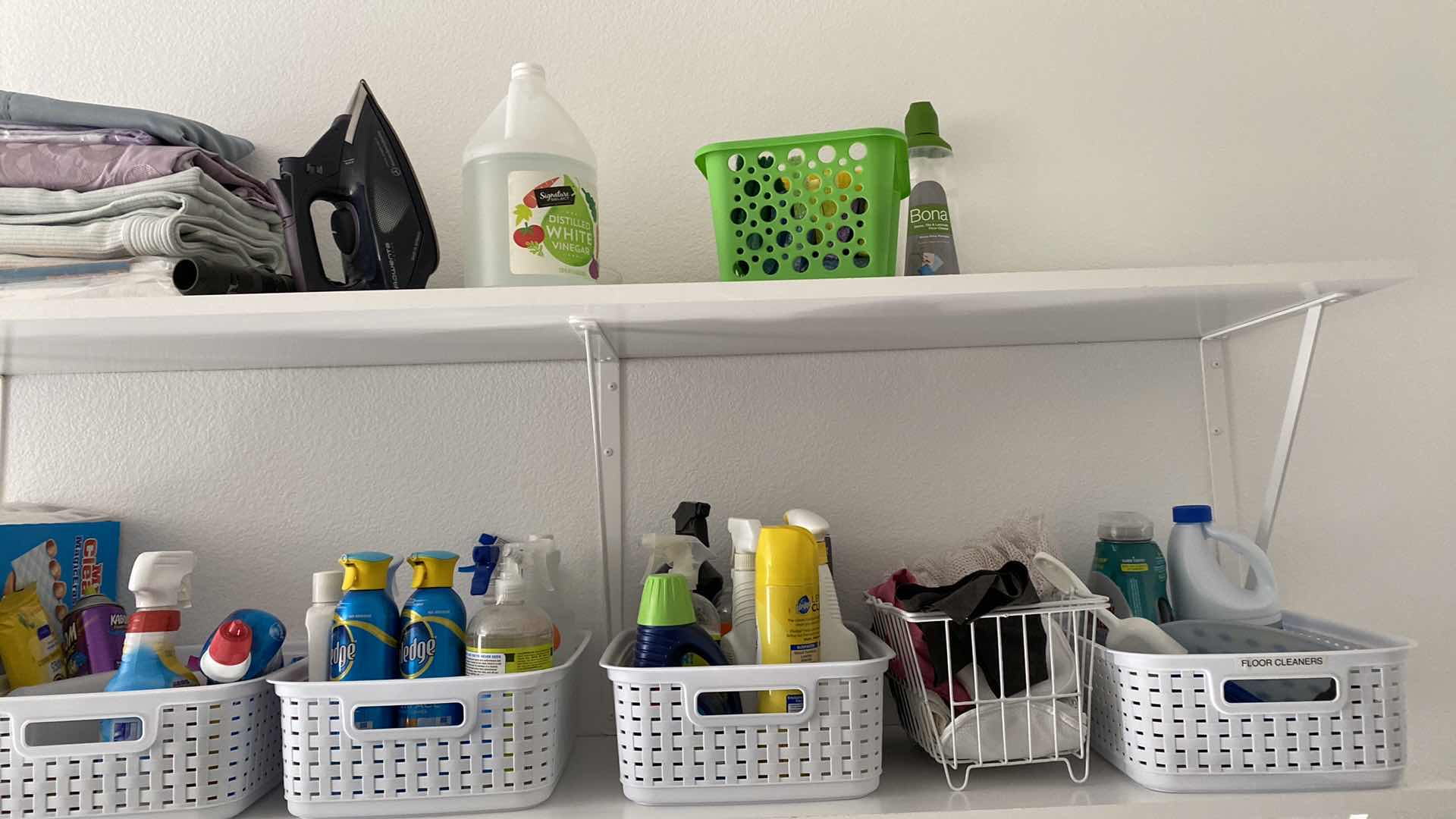 Photo 1 of SHELF OF LAUNDRY AND CLEANING SUPPLIES