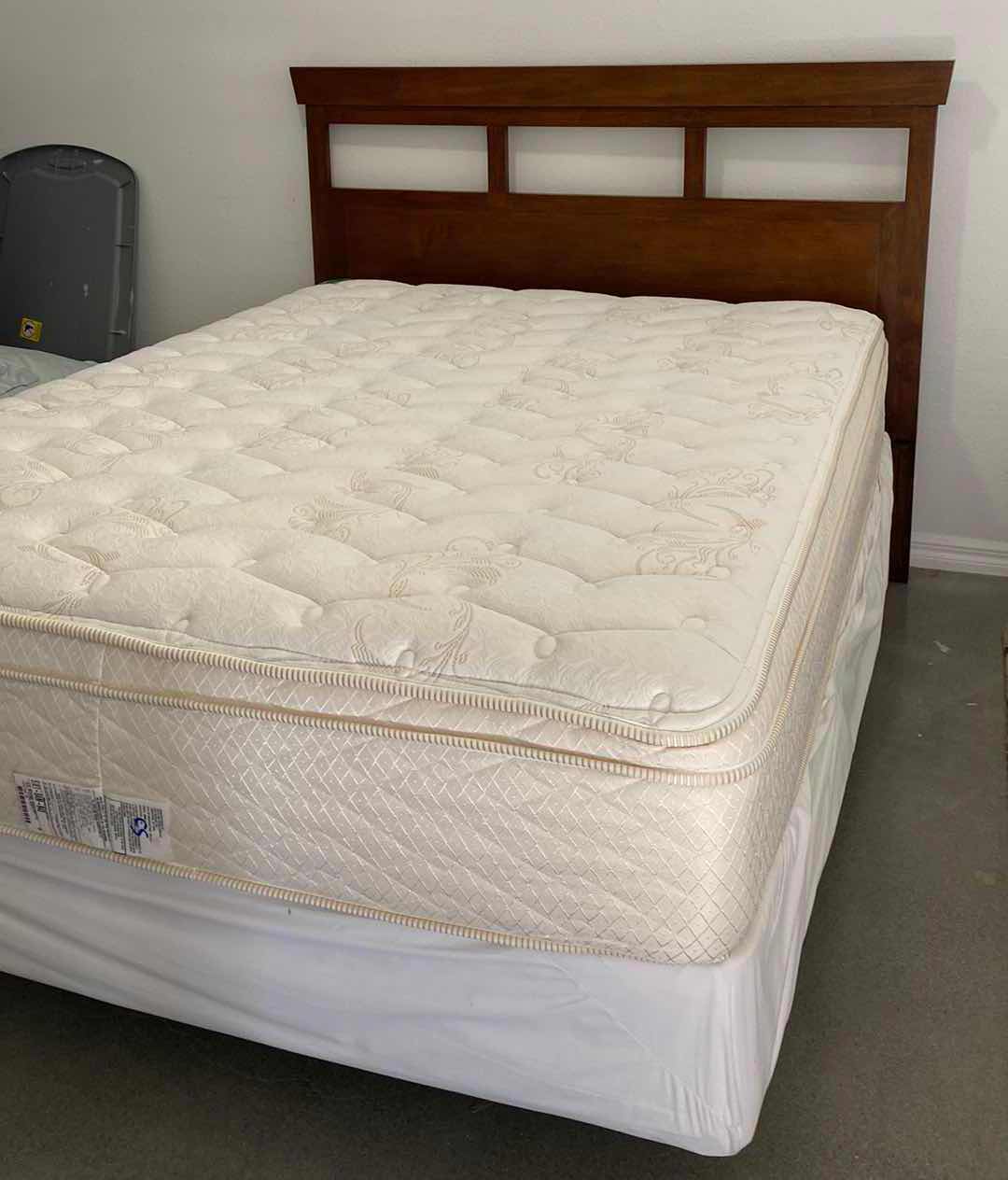 Photo 1 of QUEEN SIZE SERTA PERFECT SLEEPER MATTRESS AND BOX SPRING USED IN GUEST ROOM 68” x 85” H 50”