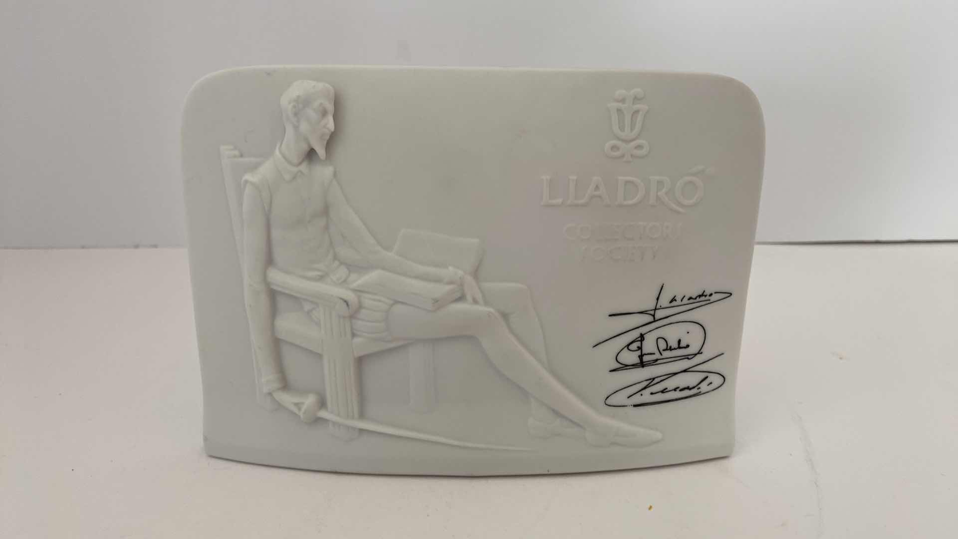Photo 2 of LLADRO CANDLE HOLDERS AND SIGNED SOCIETY SIGN 6“ x 4 1/2“