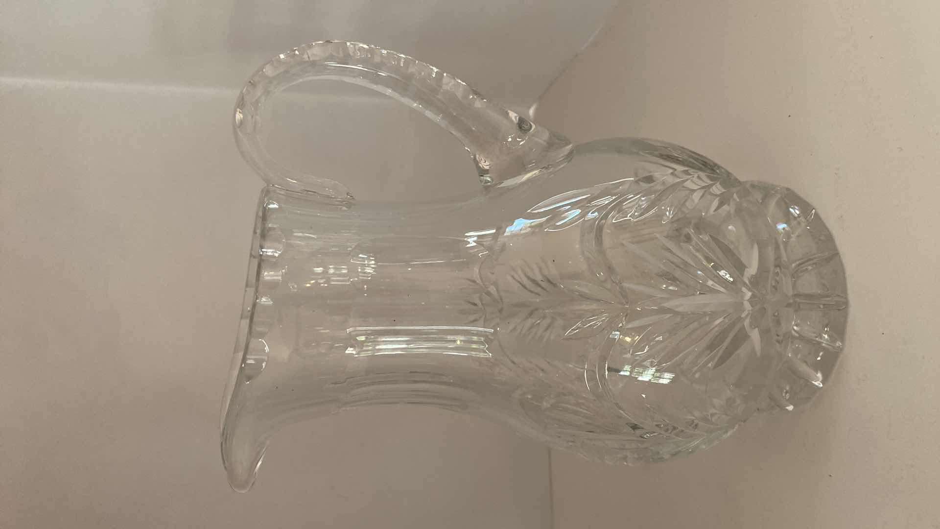 Photo 3 of CUT GLASS VASE H 12” AND PITCHER