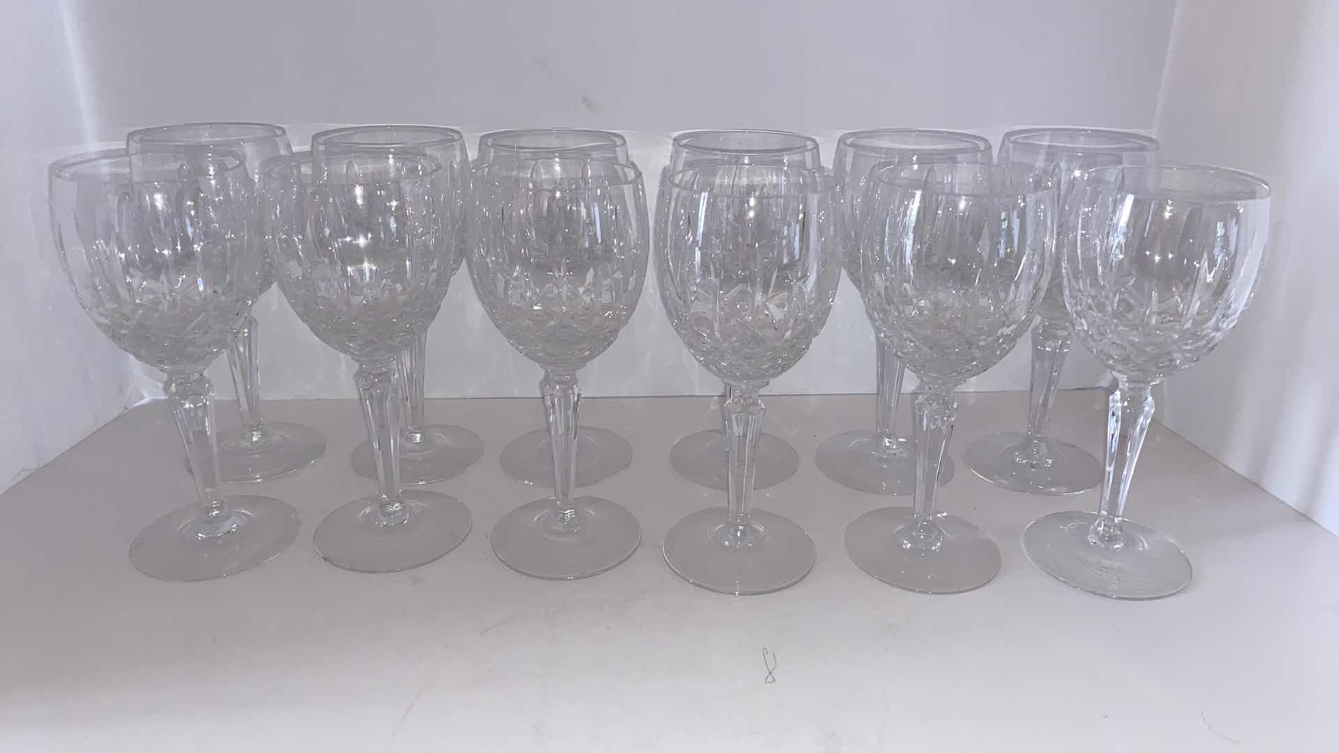 Photo 1 of 12 CRYSTAL CUT WINE GLASSES
