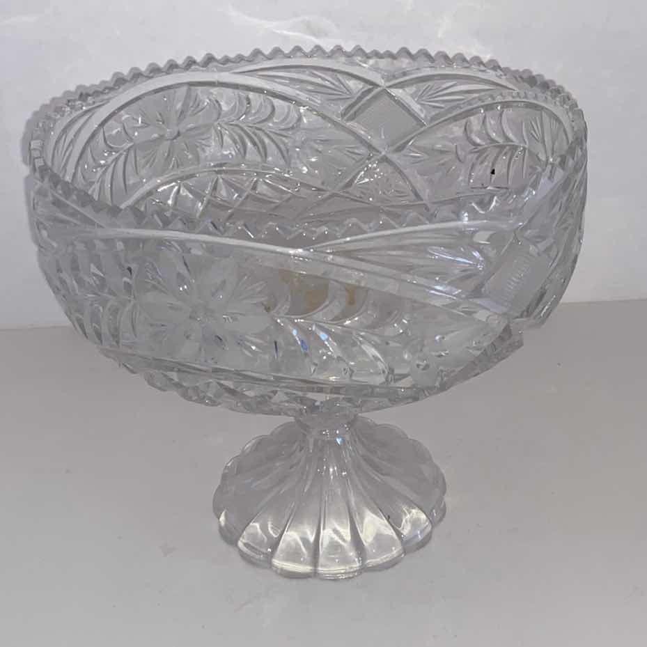 Photo 1 of FOOTED CRYSTAL BOWL 8 1/2” x 7 1/2”