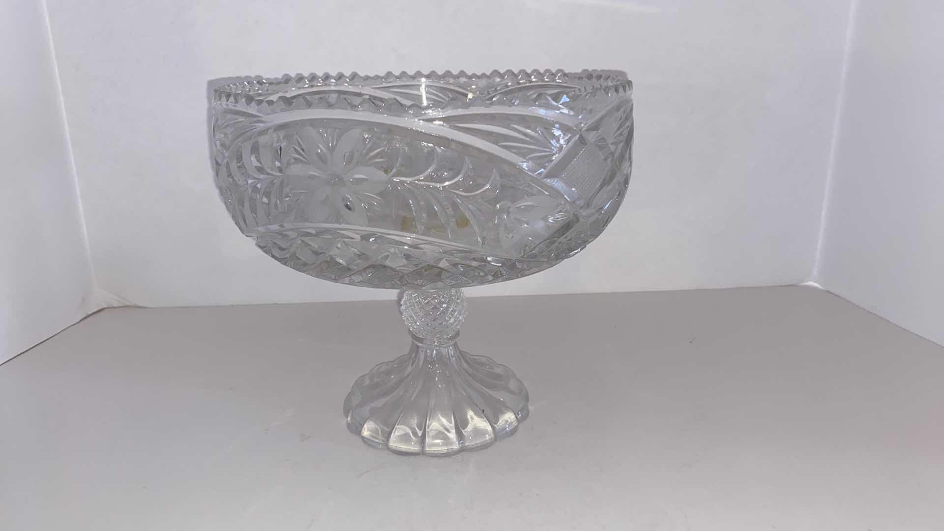 Photo 2 of FOOTED CRYSTAL BOWL 8 1/2” x 7 1/2”