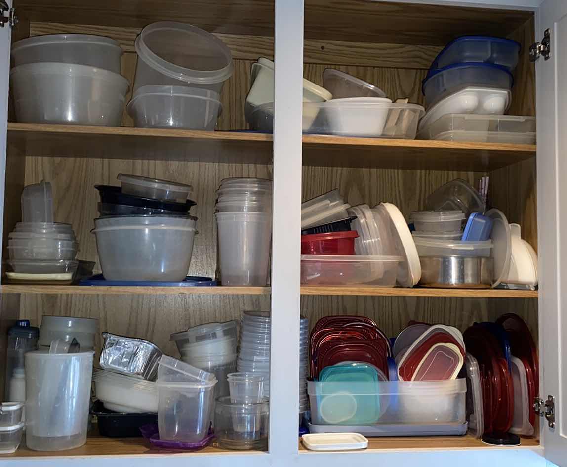 Photo 1 of CONTENTS OF KITCHEN CABINET STORAGE