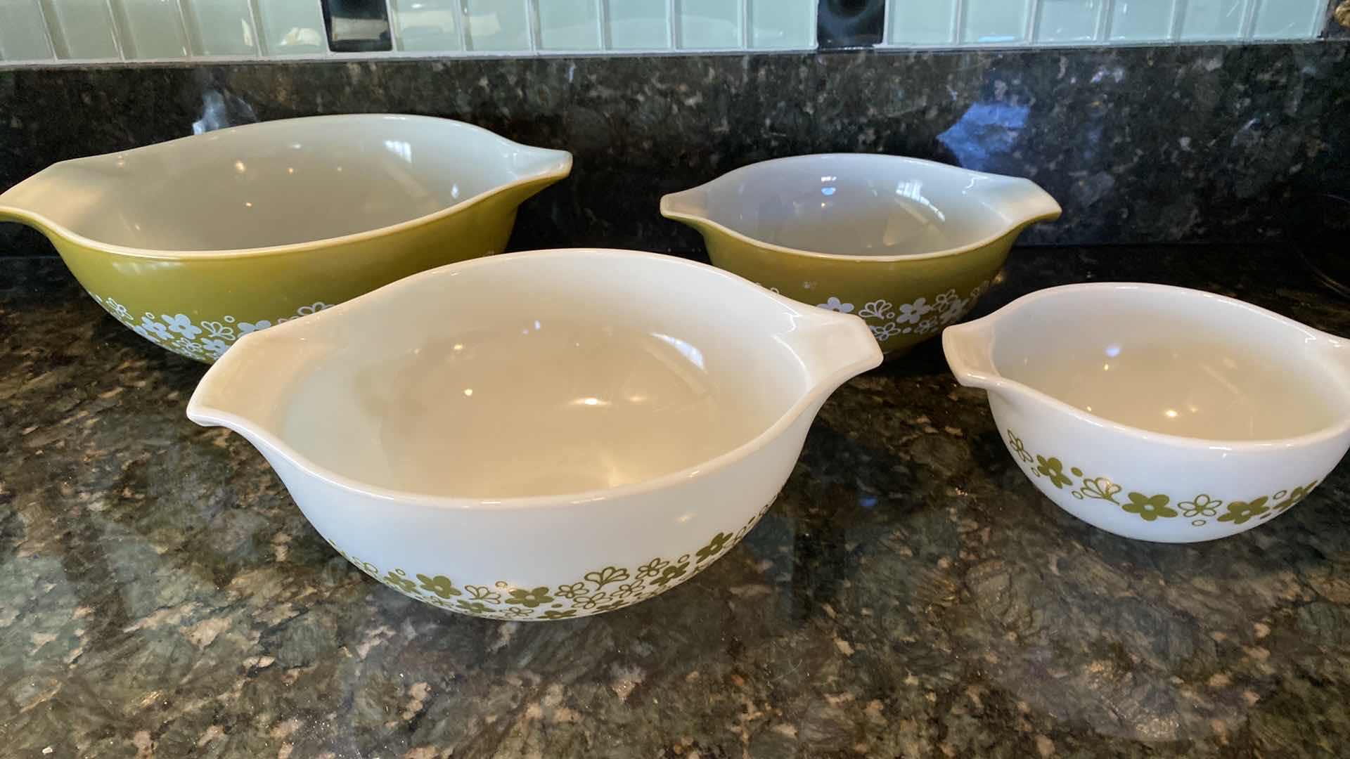 Photo 2 of PYREX MIXING BOWLS IN CABINET