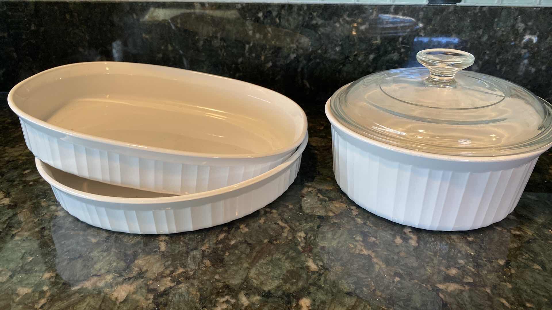 Photo 1 of CORNINGWARE FRENCH WHITE IN CABINET