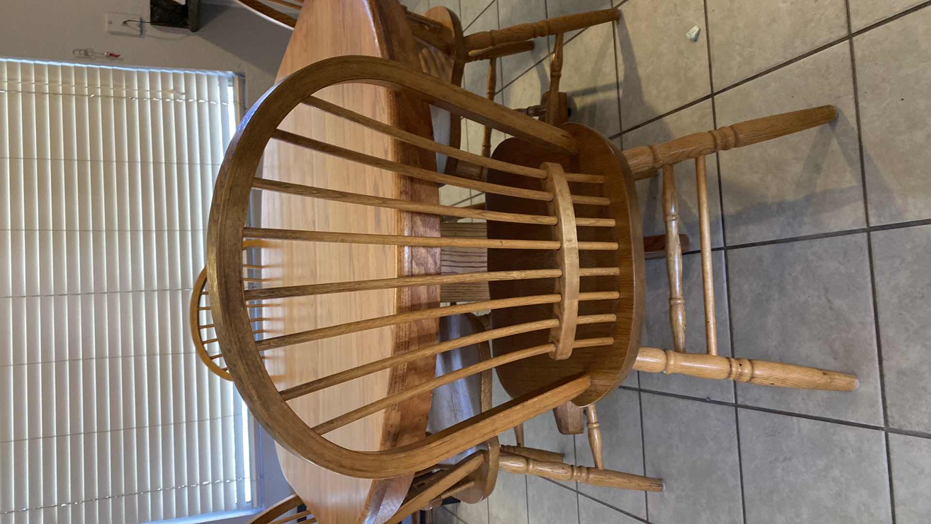 Photo 4 of OAK OVAL TABLE WITH 4 CHAIRS 60” x 42“ H 29