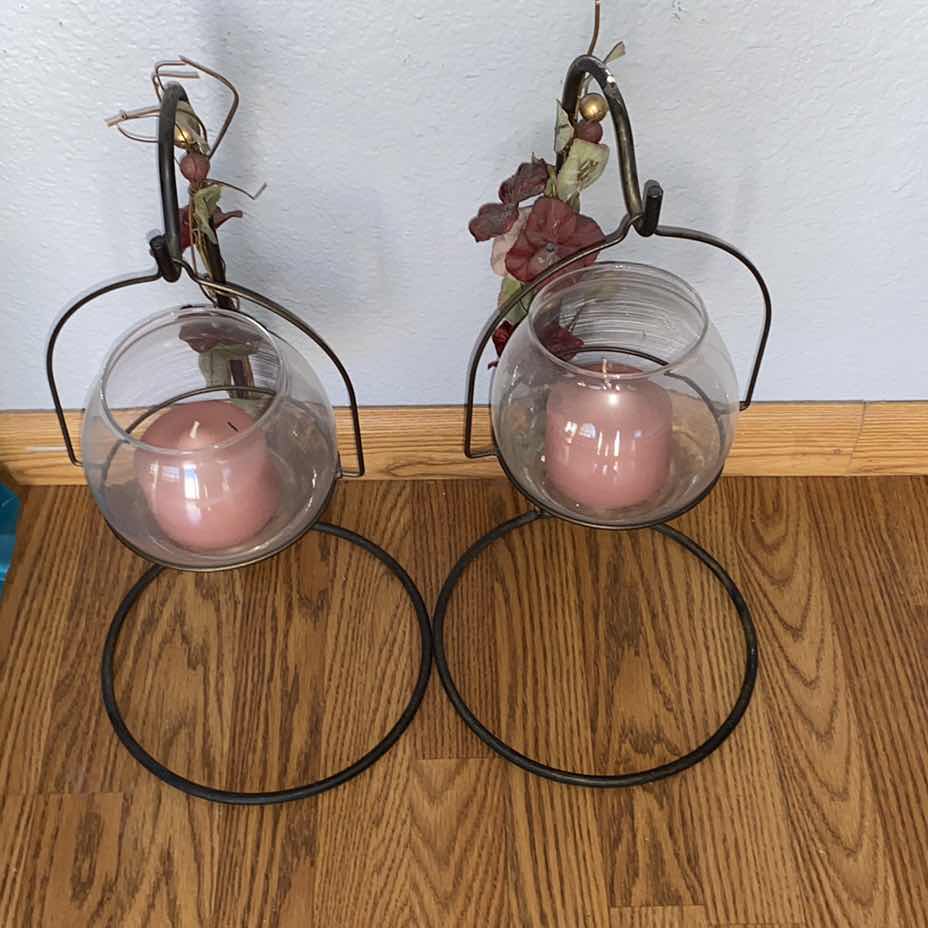 Photo 1 of PAIR CANDLE HOLDERS H 18”