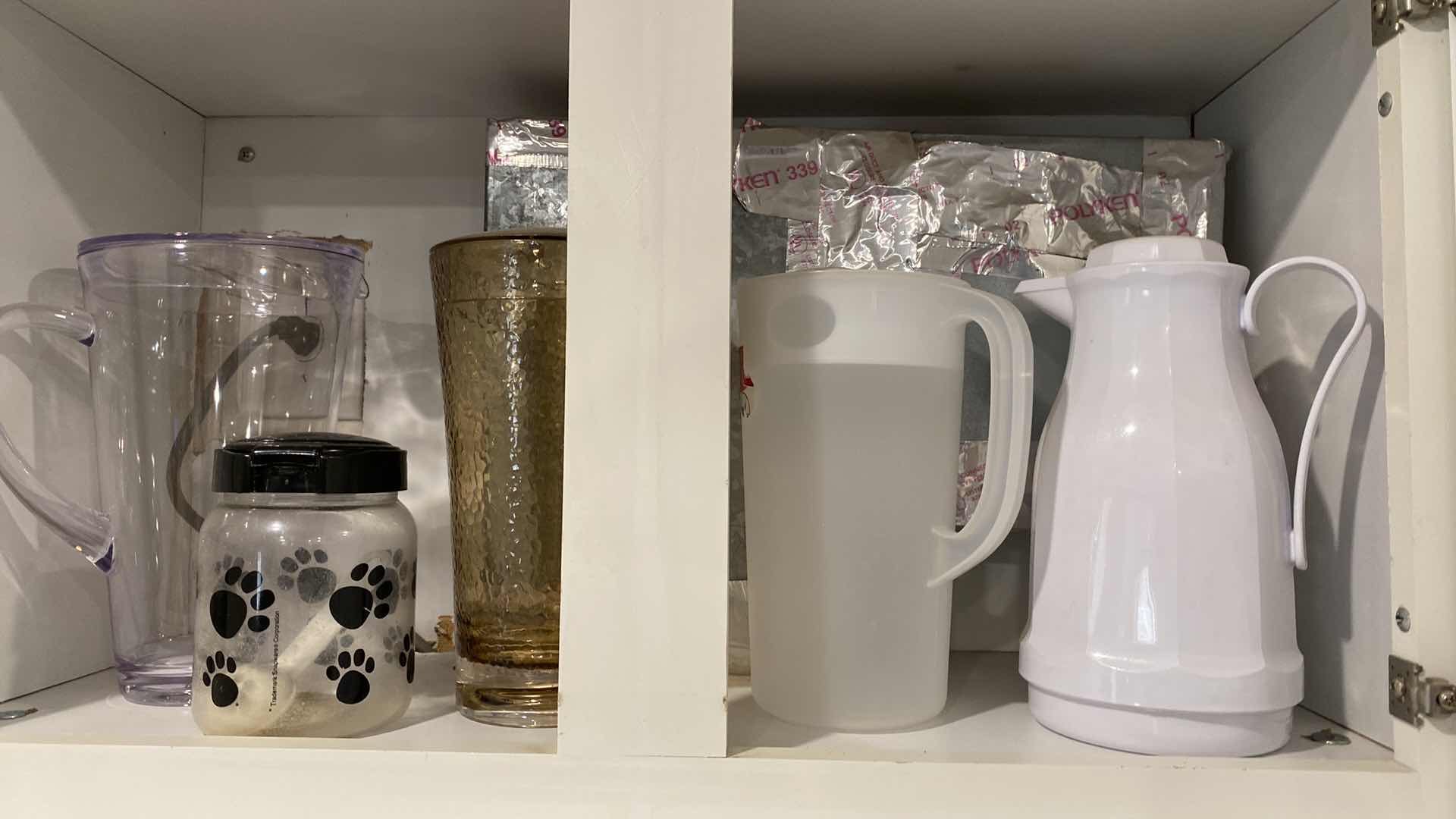 Photo 1 of CONTENTS KITCHEN CABINET CARAFE AND PITCHERS