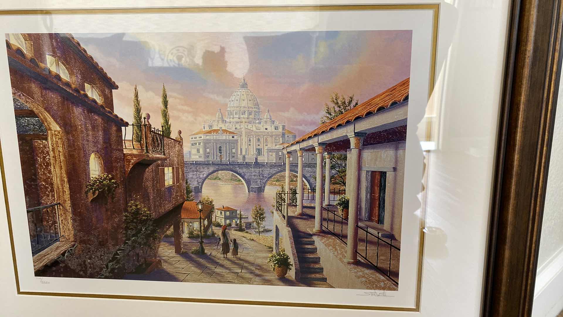 Photo 2 of $395 COA FRAMED “SUNDAY IN ROME” SIGNED 714/2250 BY KEN SHOTWELL ARTWORK 29” x 23”