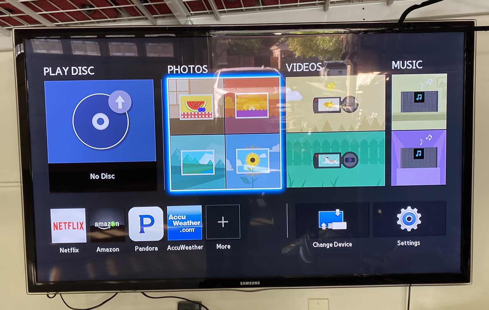 Photo 1 of SAMSUNG 60” TV WITH REMOTE AND DVD PLAYER INCLUDES WALL BRACKET