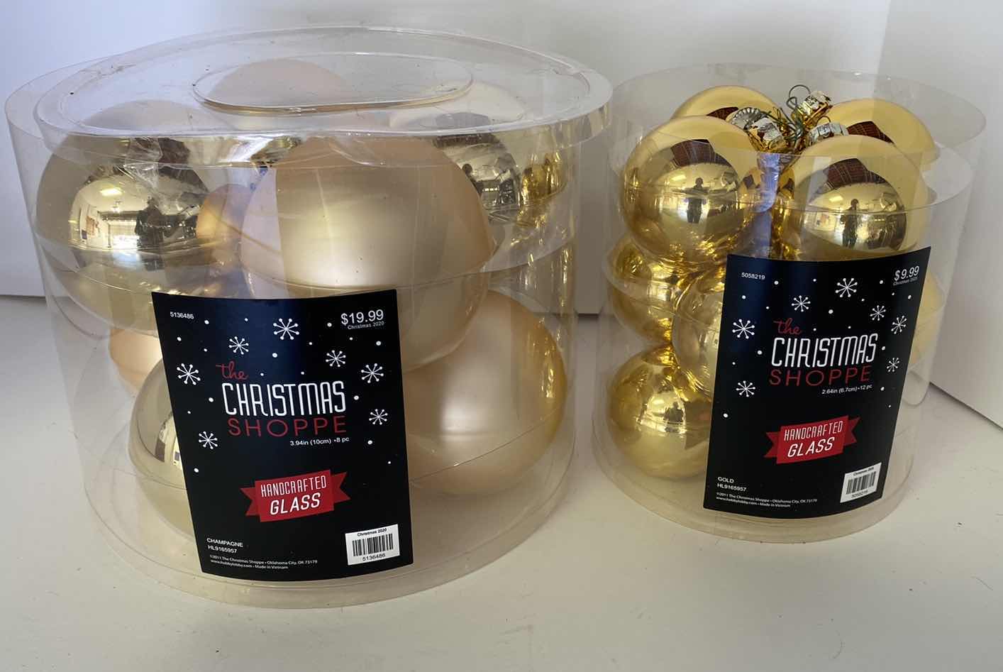 Photo 1 of $30 GOLD GLASS CHRISTMAS BALLS ORNAMENTS