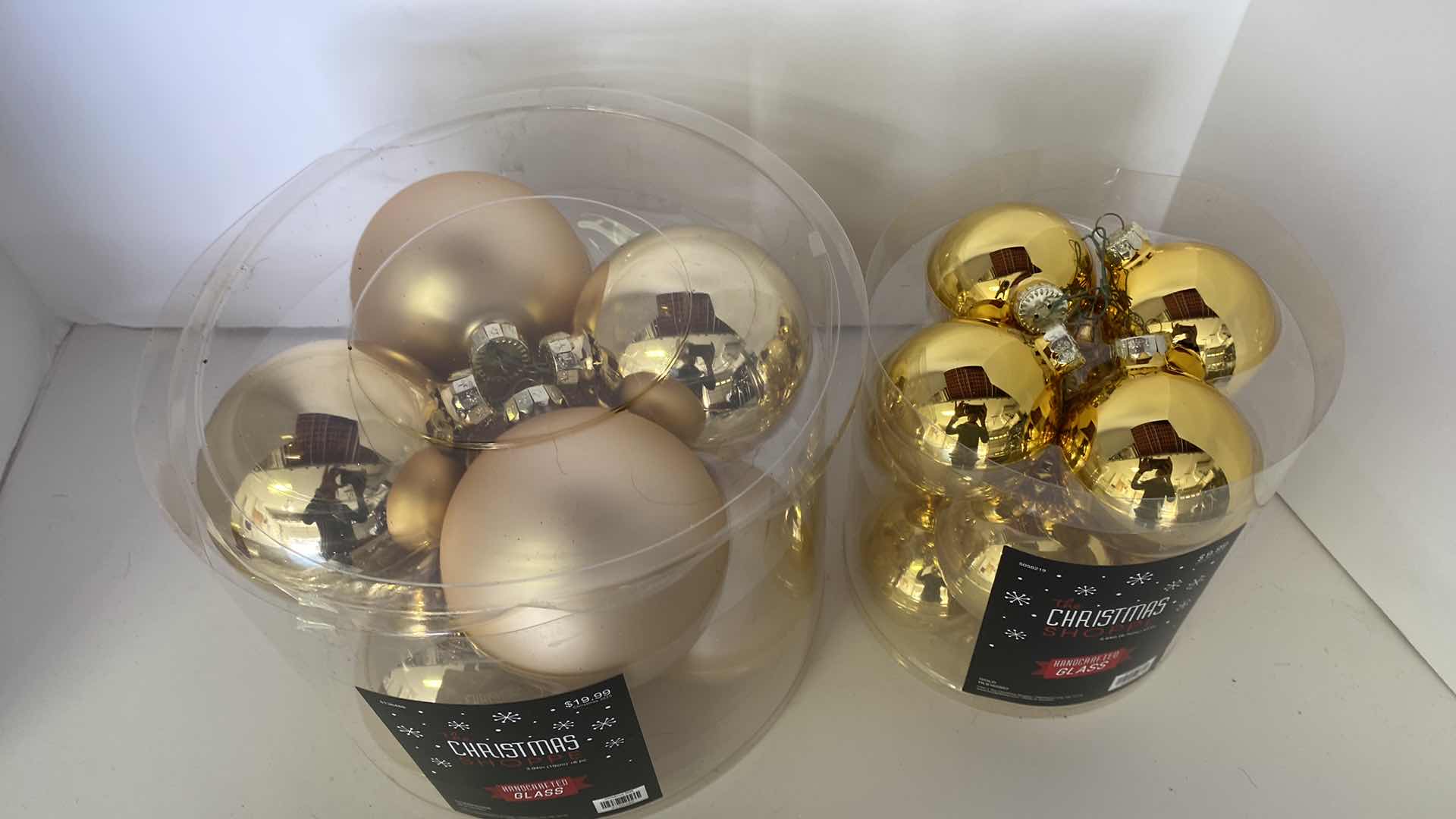 Photo 2 of $30 GOLD GLASS CHRISTMAS BALLS ORNAMENTS