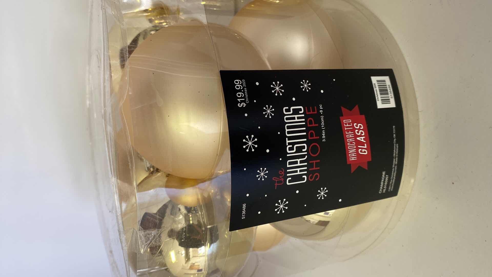 Photo 3 of $30 GOLD GLASS CHRISTMAS BALLS ORNAMENTS