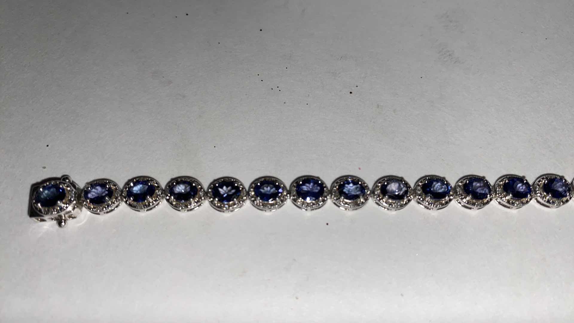 Photo 5 of ORIANNE 925 SILVER BRACELET WITH 7.89 CTS TANZANITE .21 CTS DIAMOND WITH APPRAISAL