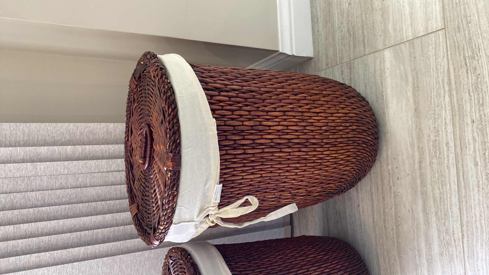 Photo 2 of PAIR OF WICKER LAUNDRY HAMPERS