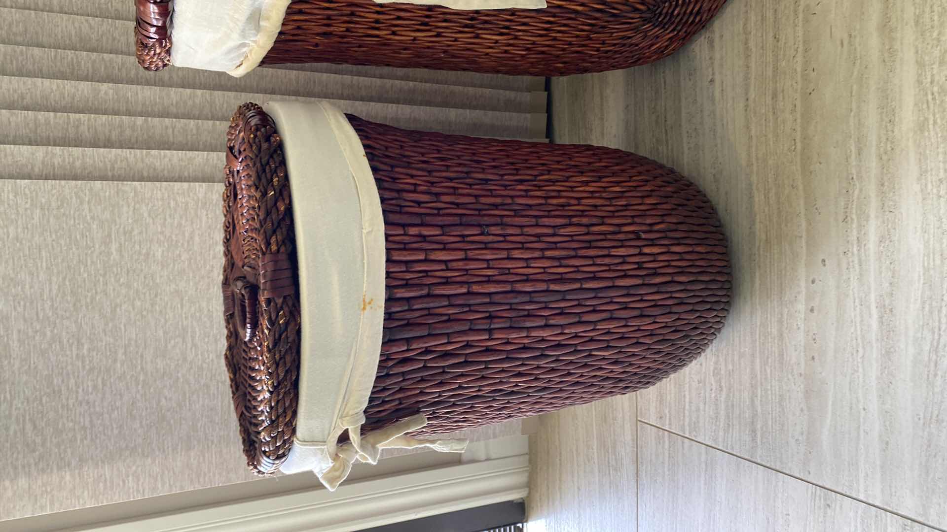 Photo 3 of PAIR OF WICKER LAUNDRY HAMPERS