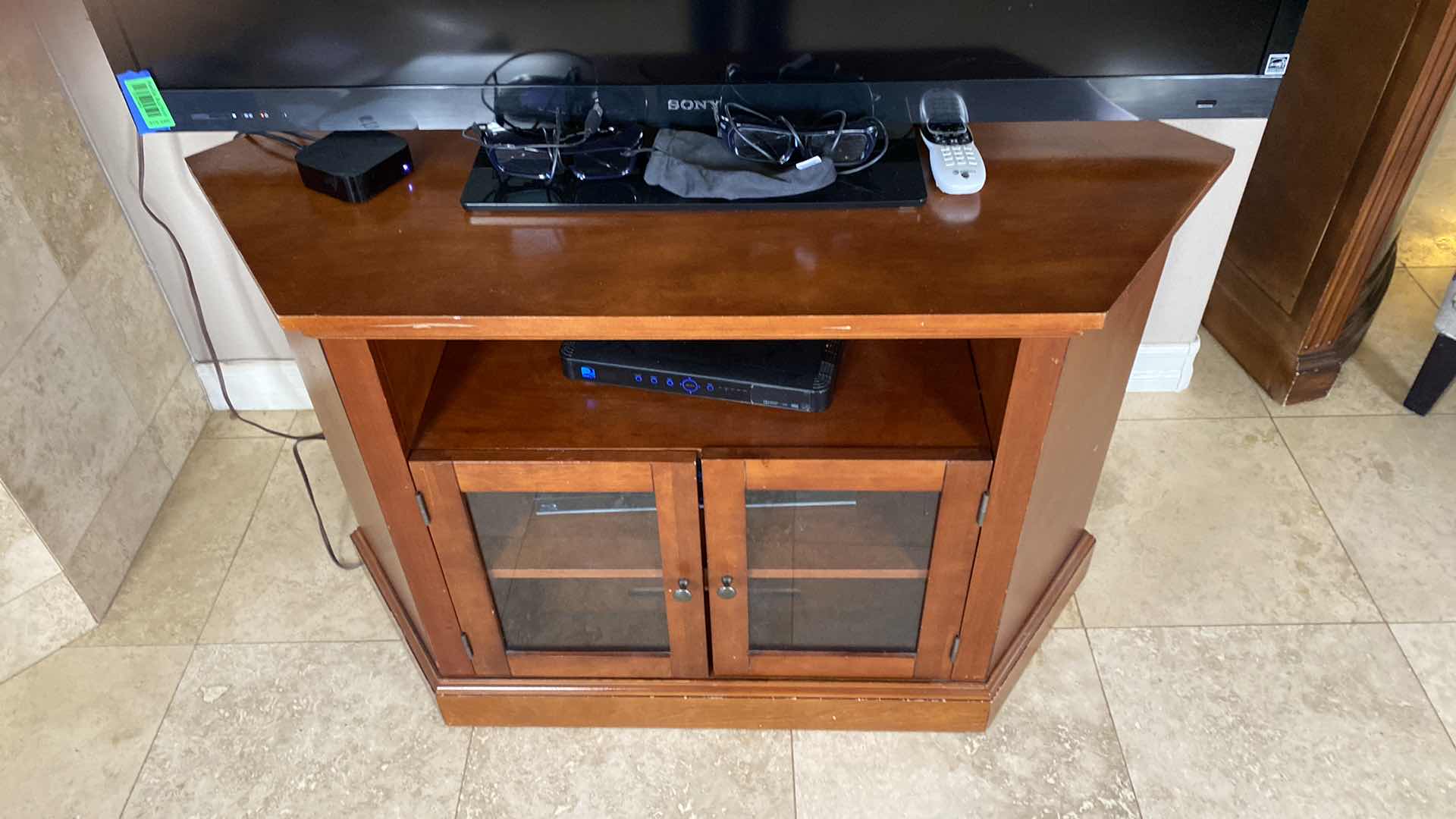 Photo 2 of WOOD TV CABINET - COMPONENTS NOT INCLUDED 48” x 20 1/2” H 30”
