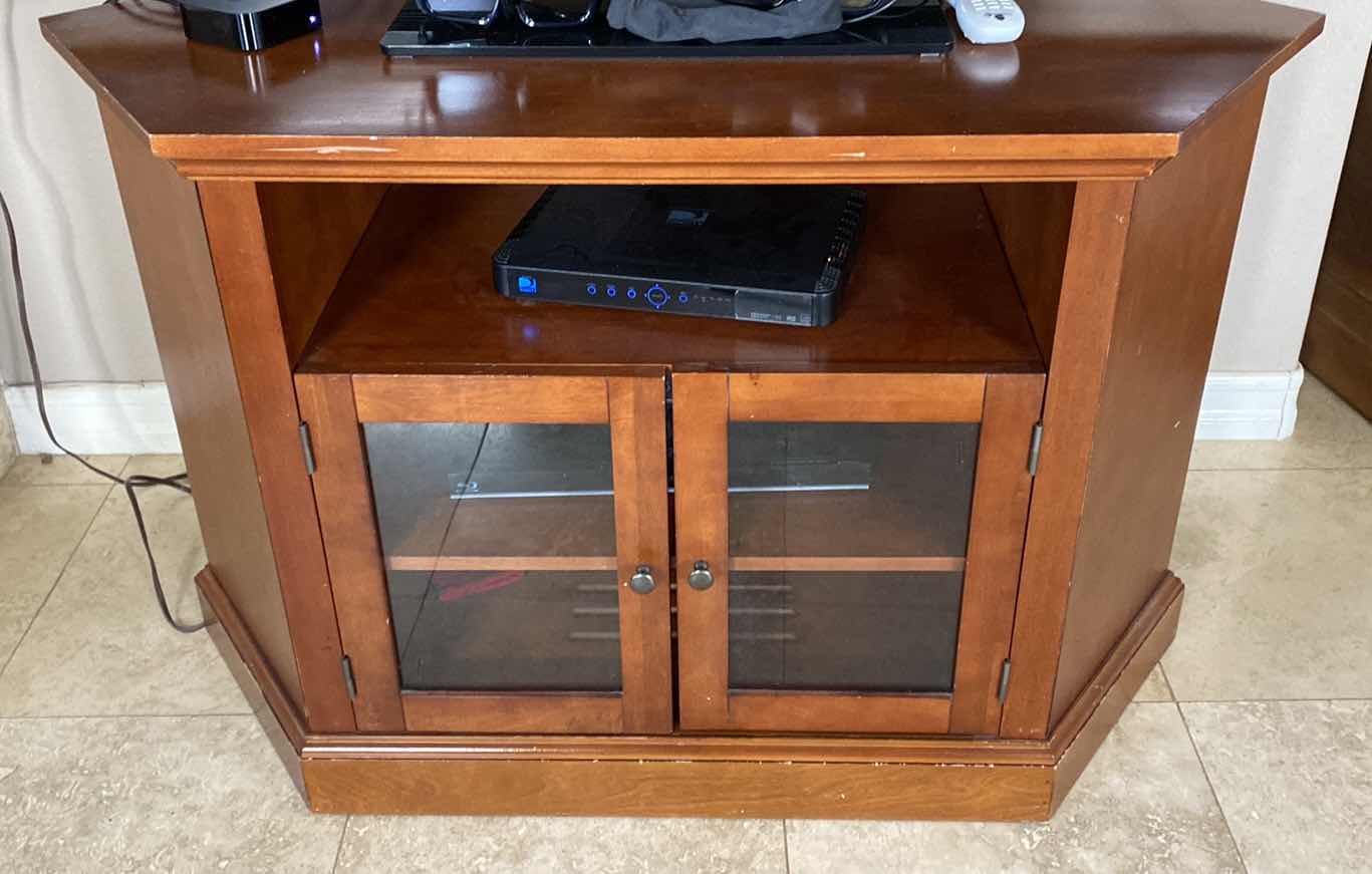 Photo 1 of WOOD TV CABINET - COMPONENTS NOT INCLUDED 48” x 20 1/2” H 30”