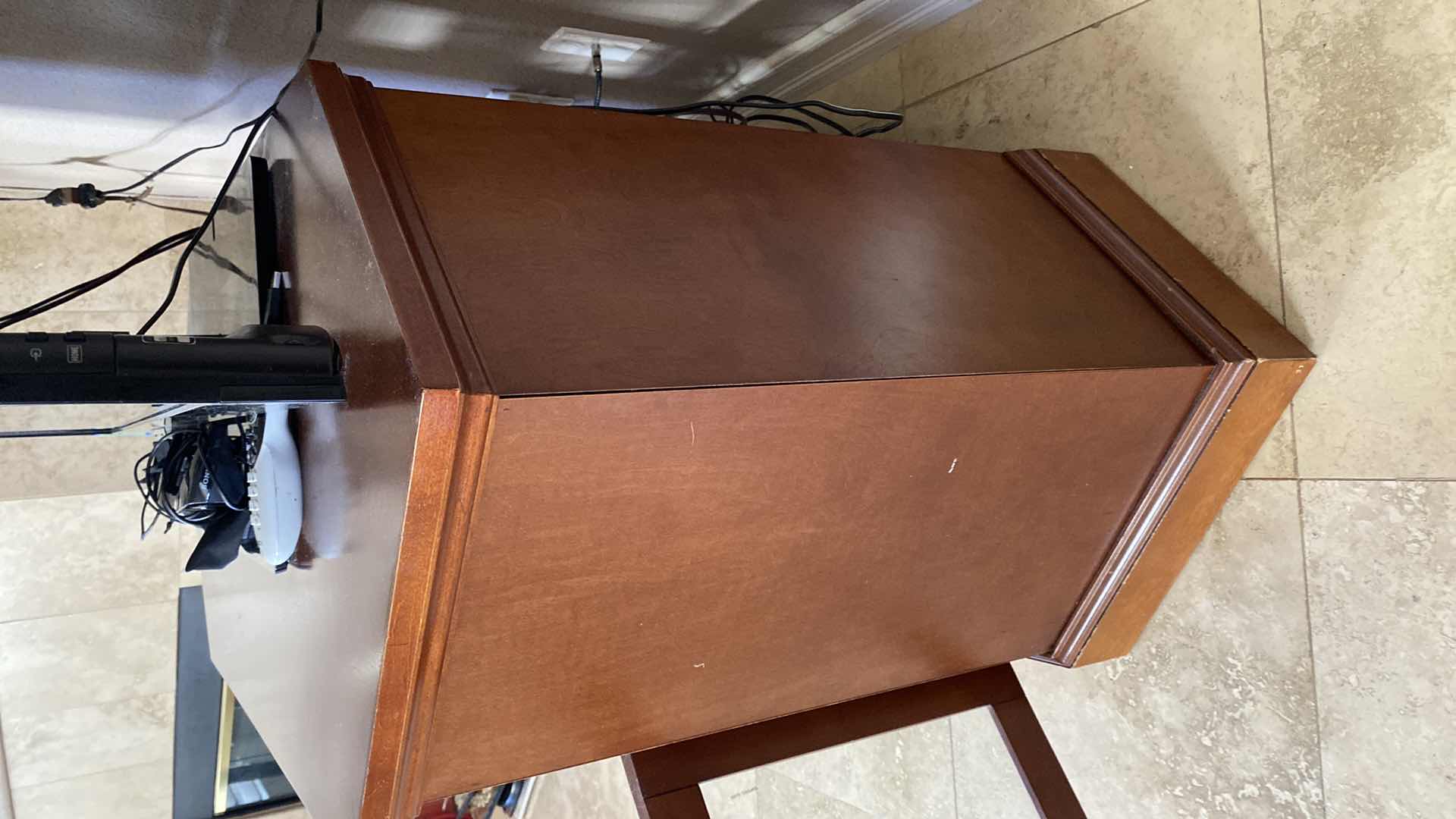 Photo 4 of WOOD TV CABINET - COMPONENTS NOT INCLUDED 48” x 20 1/2” H 30”