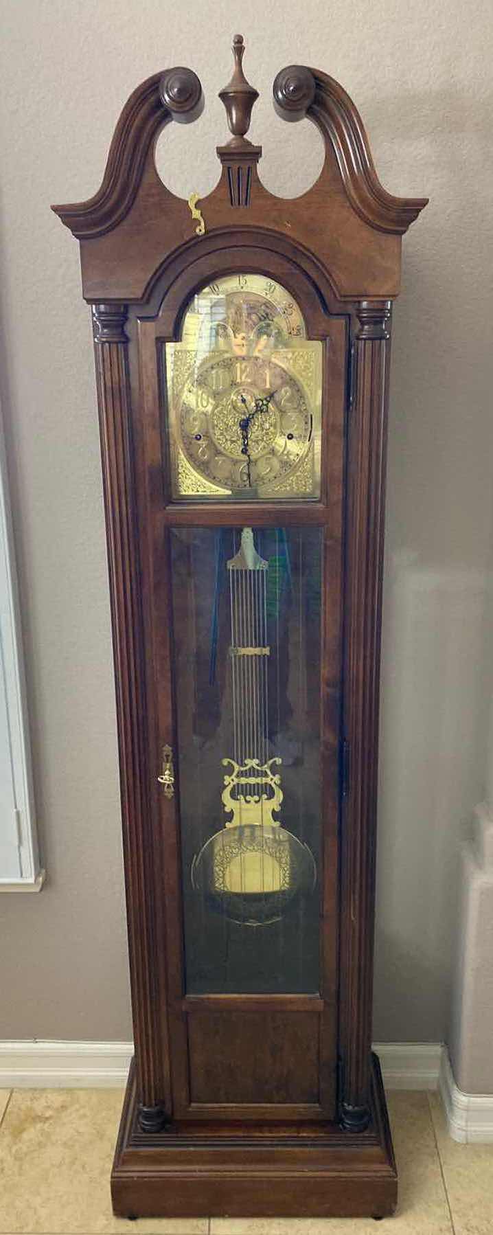 Photo 1 of HOWARD MILLER GRANDFATHER CLOCK WITH WINDER 21 1/2“ x 12 1/2“ H 79”