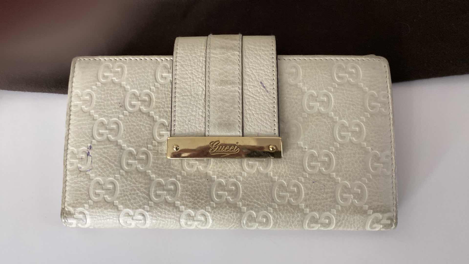 Photo 7 of UNAUTHENTICATED GUCCI BEIGE GICCISSMA LEATHER MEDIUM HOBO HANDBAG AND WALLET - SHOWS WEAR