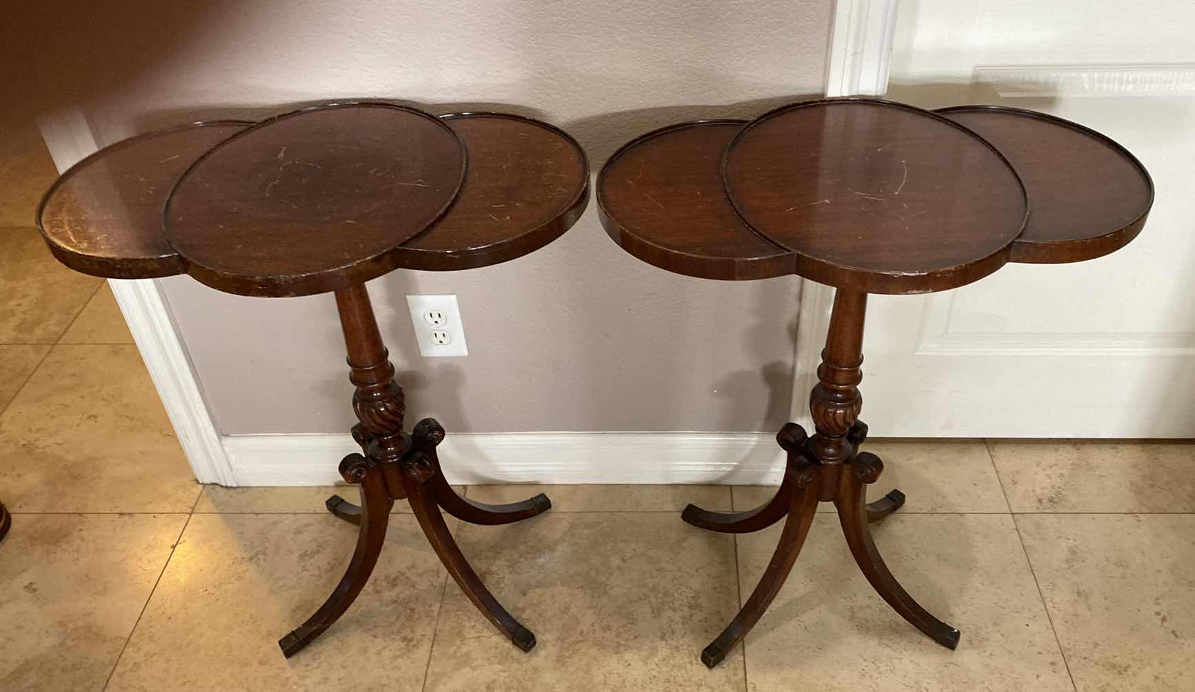 Photo 1 of PAIR OF ANTIQUE TABLES 24” x 15” H 28”