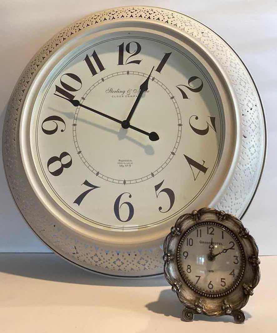 Photo 1 of PAIR OF CLOCKS LARGEST 20”