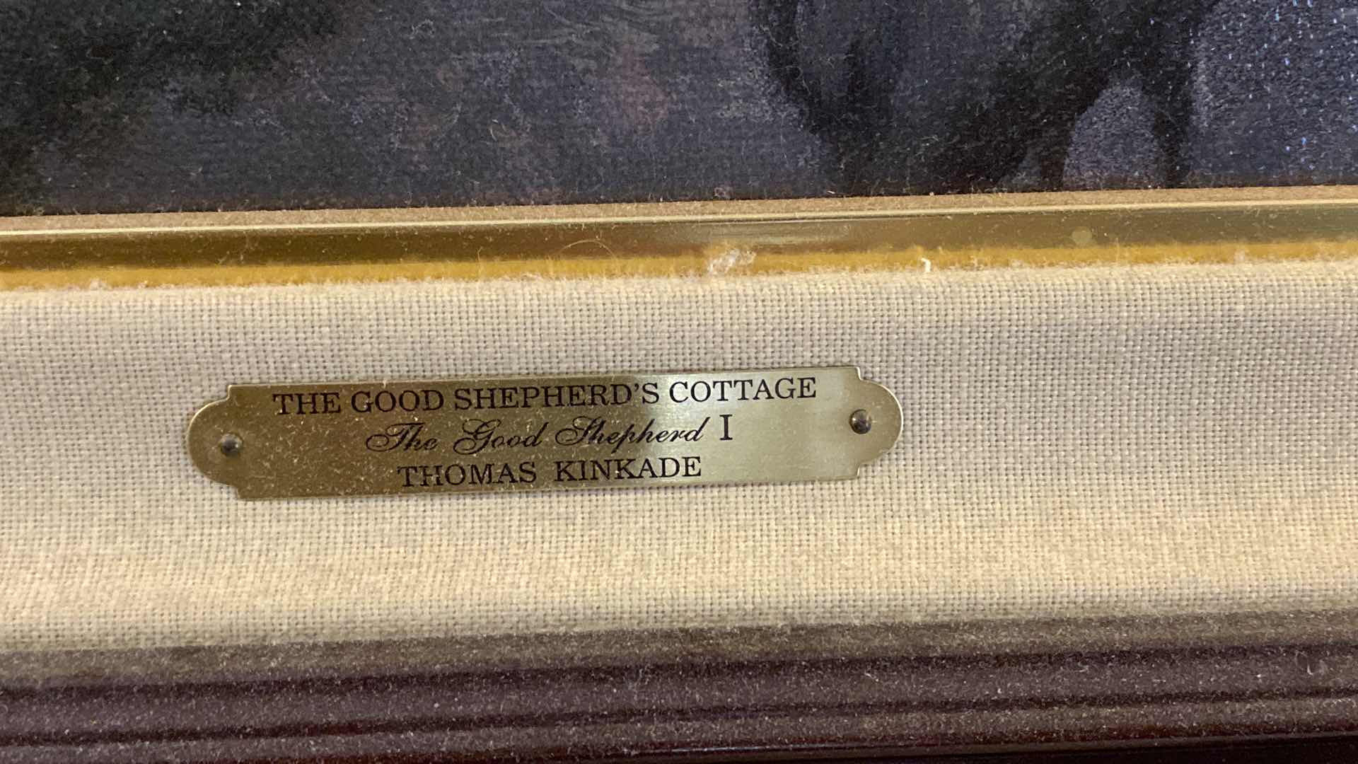 Photo 3 of $2161 FRAMED THOMAS KINKADE PUBLISHER PROOF LITHOGRAPH ON CANVAS 34/530 “THE GOOD SHEPHERDS COTTAGE” 33 1/2” x 42”.