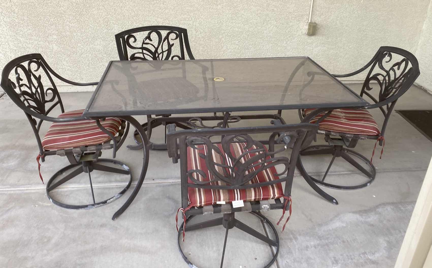 Photo 1 of 5 PIECE PATIO SET TABLE 37” X 58 1/2” - NEEDS CLEANING