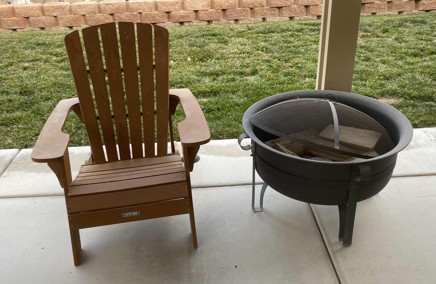 Photo 1 of ADIRONDACK RESIN CHAIR AND FIRE PIT