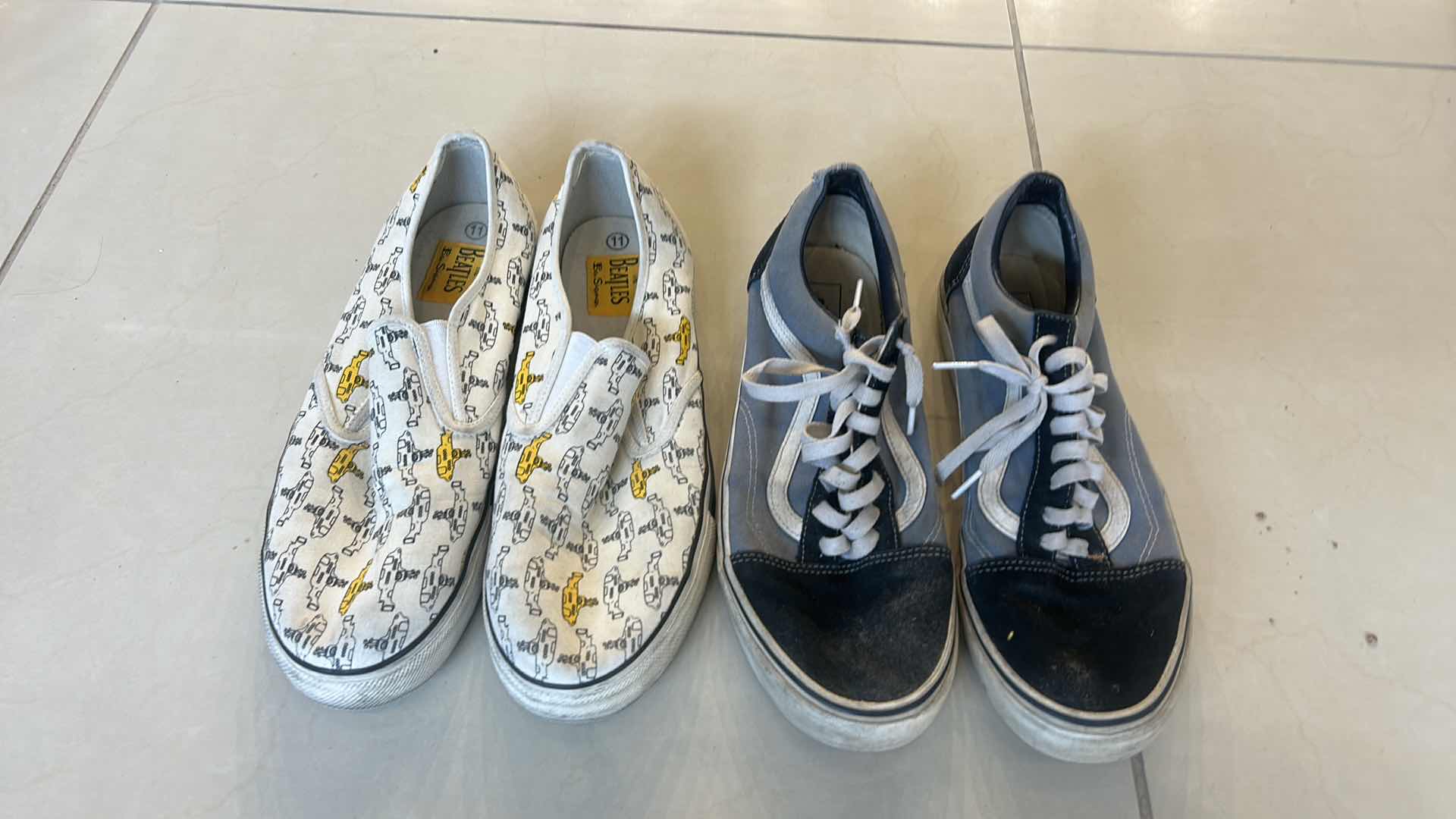 Photo 1 of 2 PAIRS MENS SHOES SIZE 11THE BEATLES $150  VANS SIZE 10.5