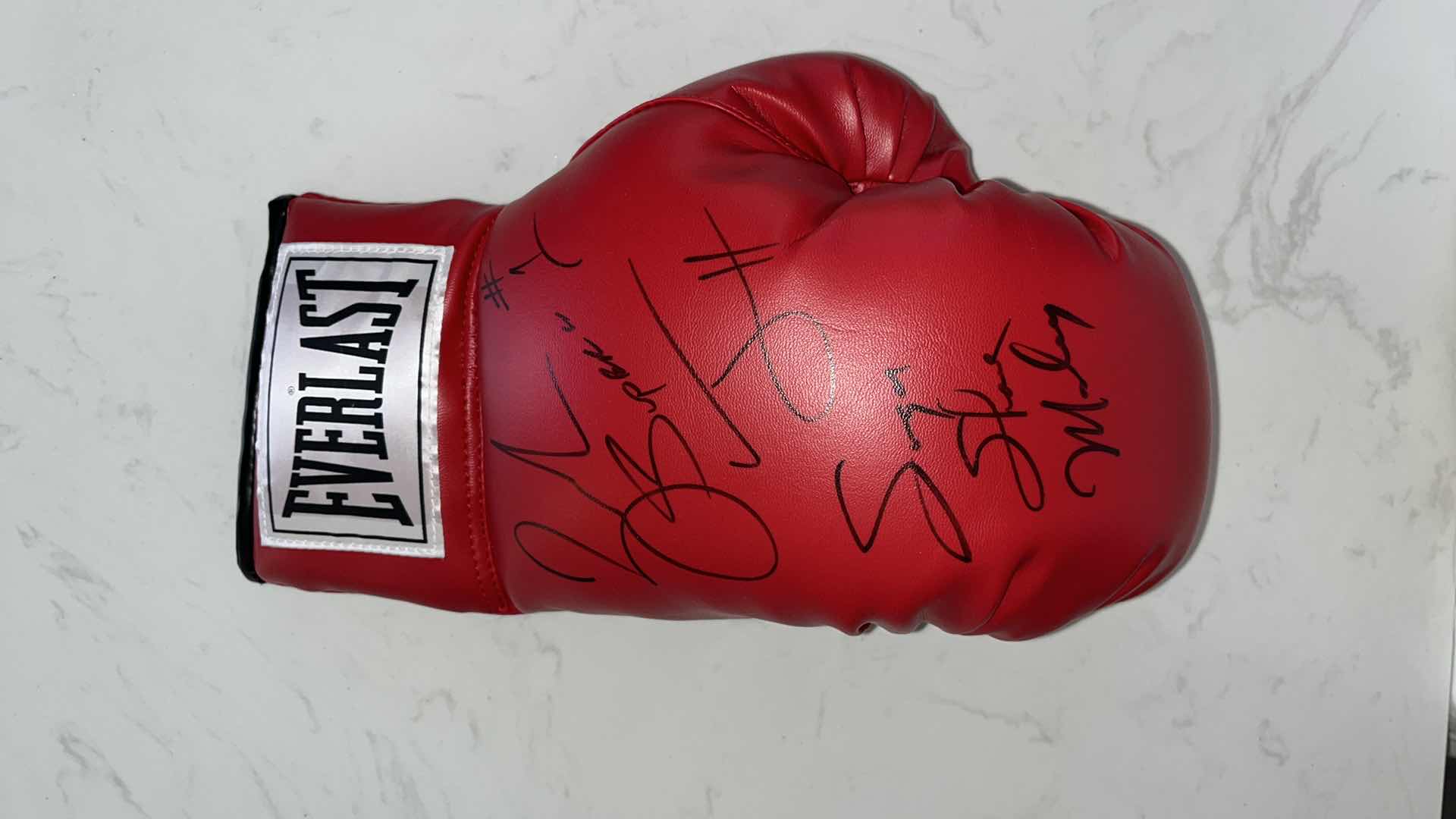 Photo 3 of RED EVERLAST BOXING GLOVE SIGNED BY “SUGAR” SHANE MOSLEY AND ZAB “SUPER” JUDAH