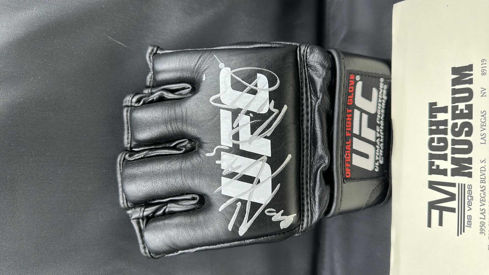 Photo 2 of PHIL BARONI SIGNED UFC GLOVE W COA