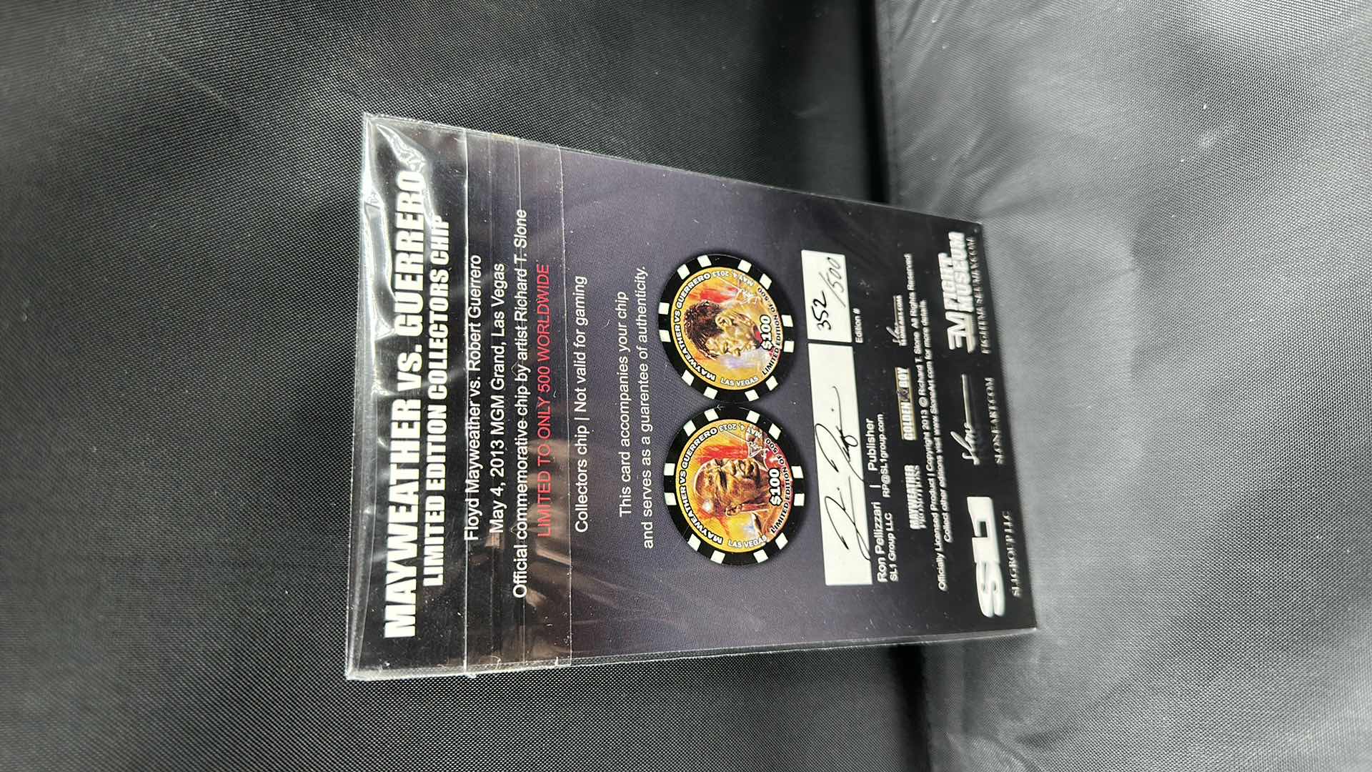 Photo 2 of MAYWEATHER VS GUERRERO LIMITED EDITION $100 COLLECTORS COIN NUMBERED 352/500