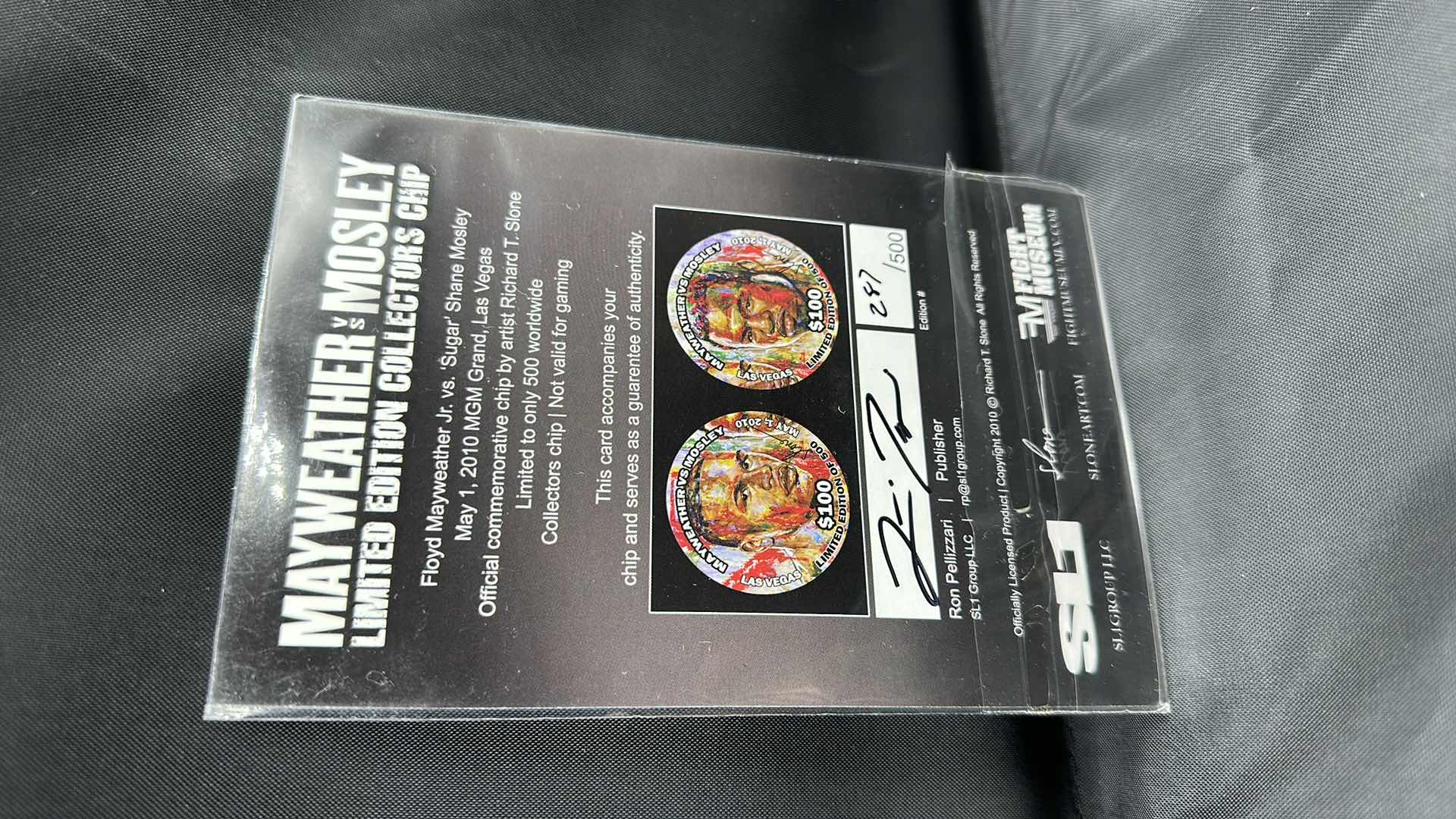 Photo 2 of MAYWEATHER VS MOSLEY LIMITED EDITION $100 COLLECTORS COIN NUMBERED 287/500