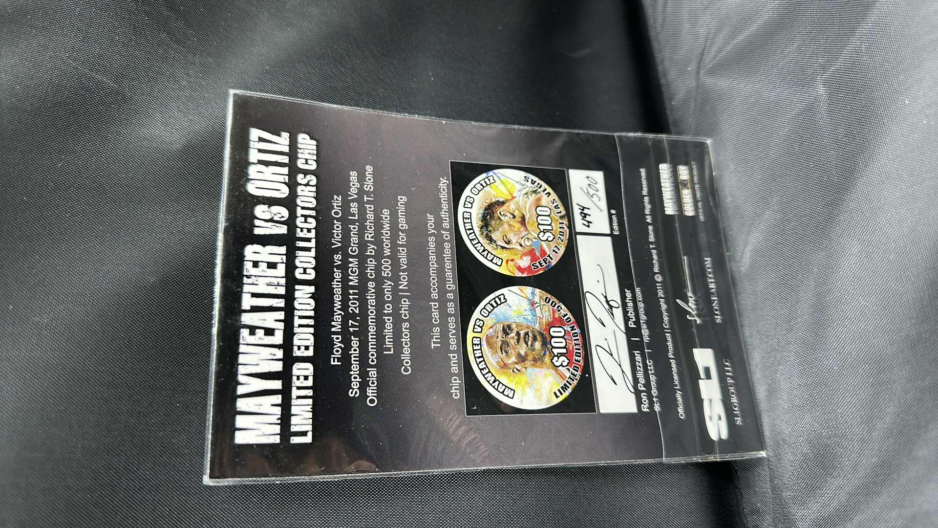 Photo 2 of MAYWEATHER VS ORTIZ LIMITED EDITION $100 COLLECTORS COIN NUMBERED 494/500