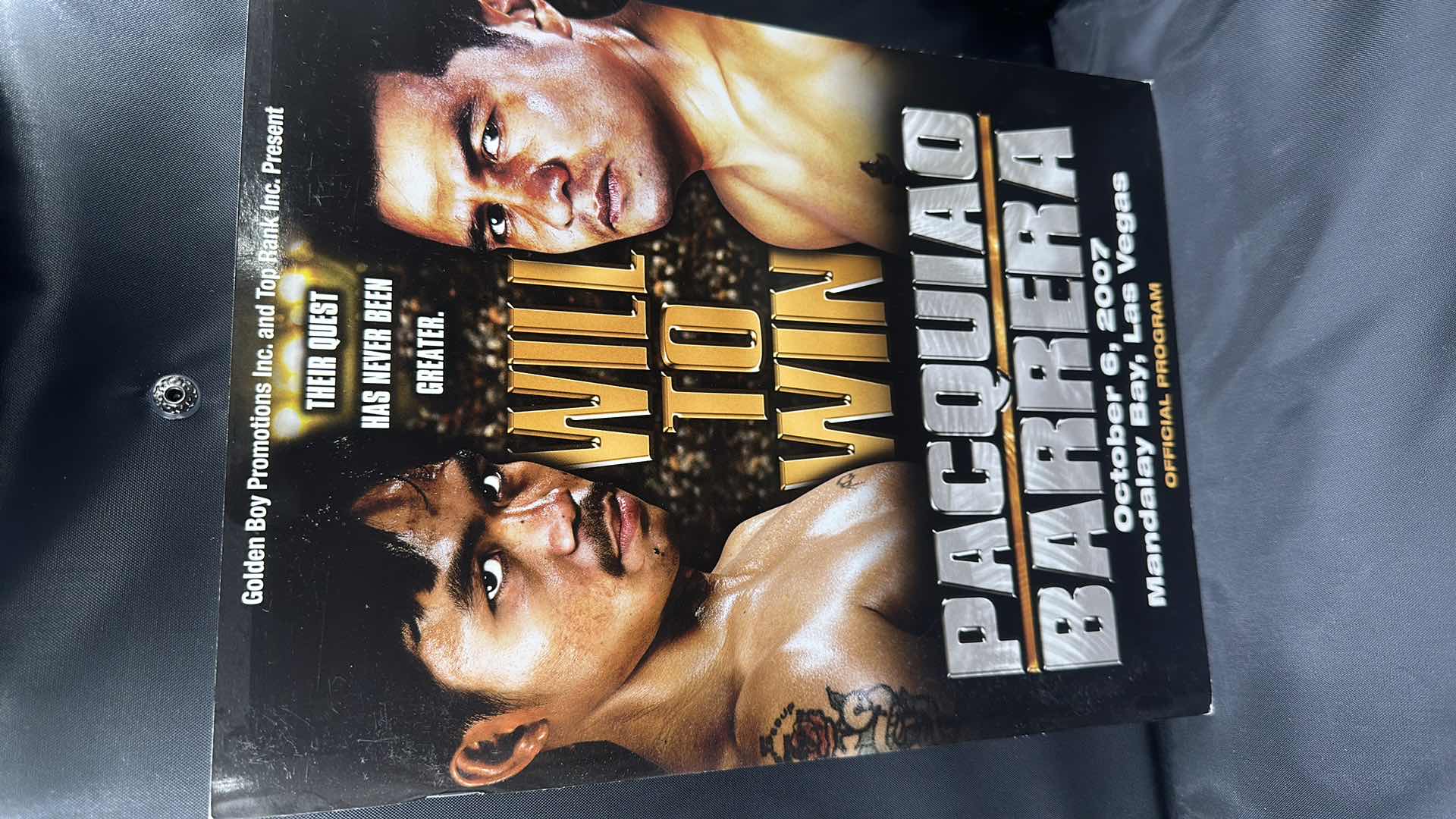 Photo 1 of PACQUIAO VS BARRERA OFFICIAL FIGHT PROGRAM