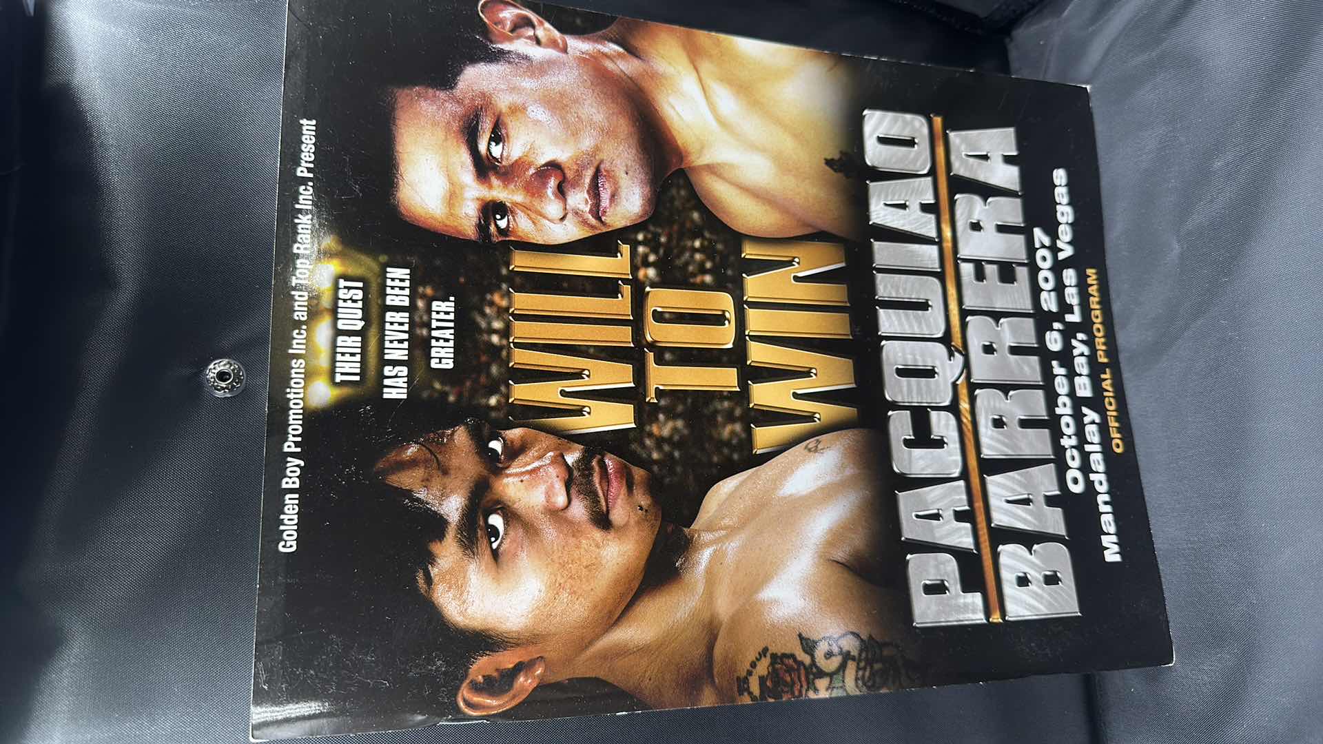 Photo 1 of PACQUIAO VS BARRERA OFFICIAL FIGHT PROGRAM