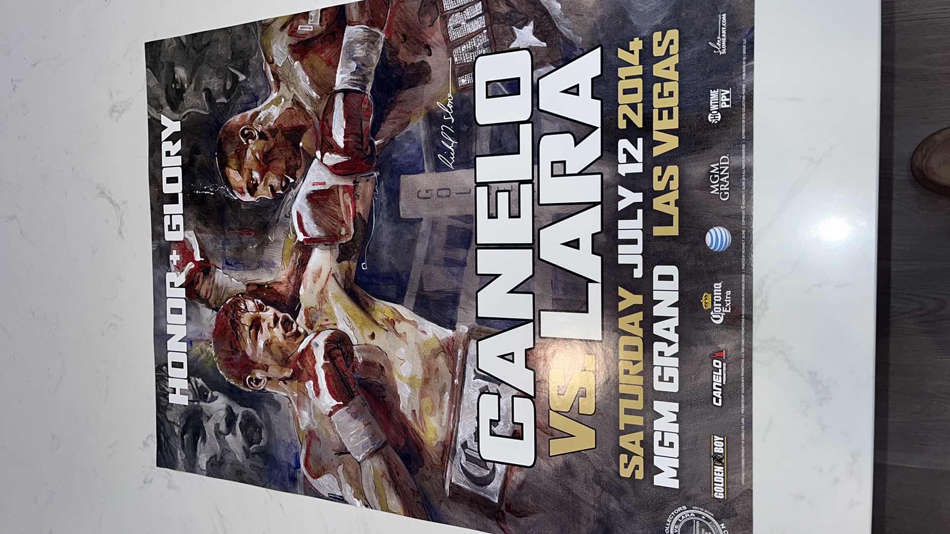 Photo 1 of CANELO VS LARA FIGHT POSTER W 18IN H 2FT