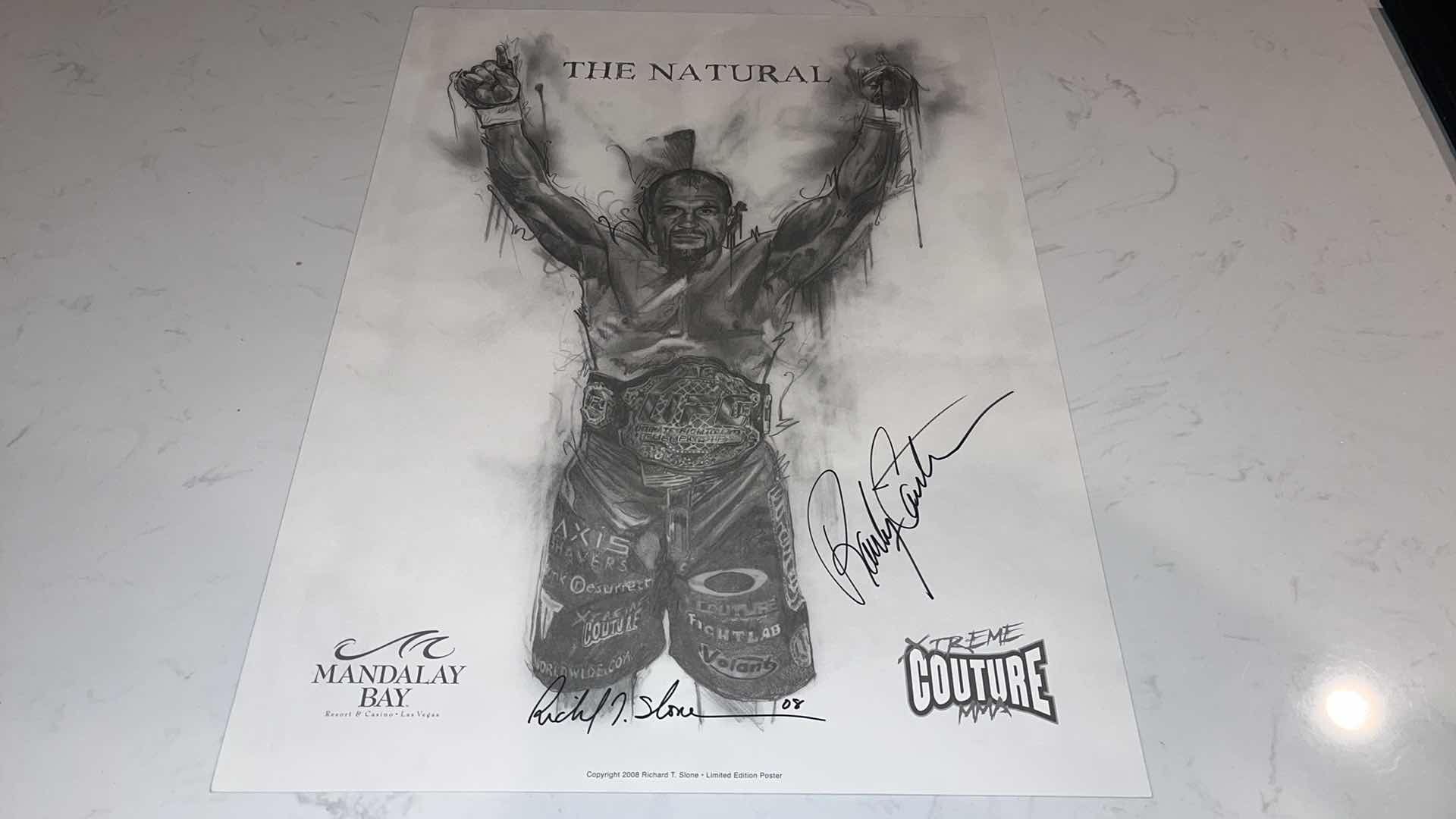 Photo 1 of RANDY COUTURE “THE NATURAL” FIGHT POSTER W 18IN H 2FT