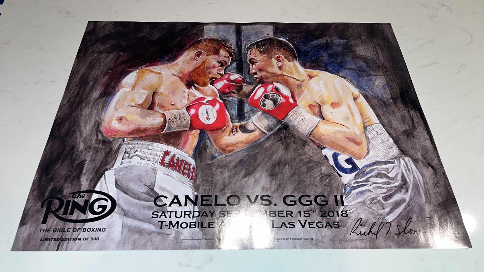 Photo 1 of CANELO VS GGG II FIGHT POSTER W 18IN H 2 FT