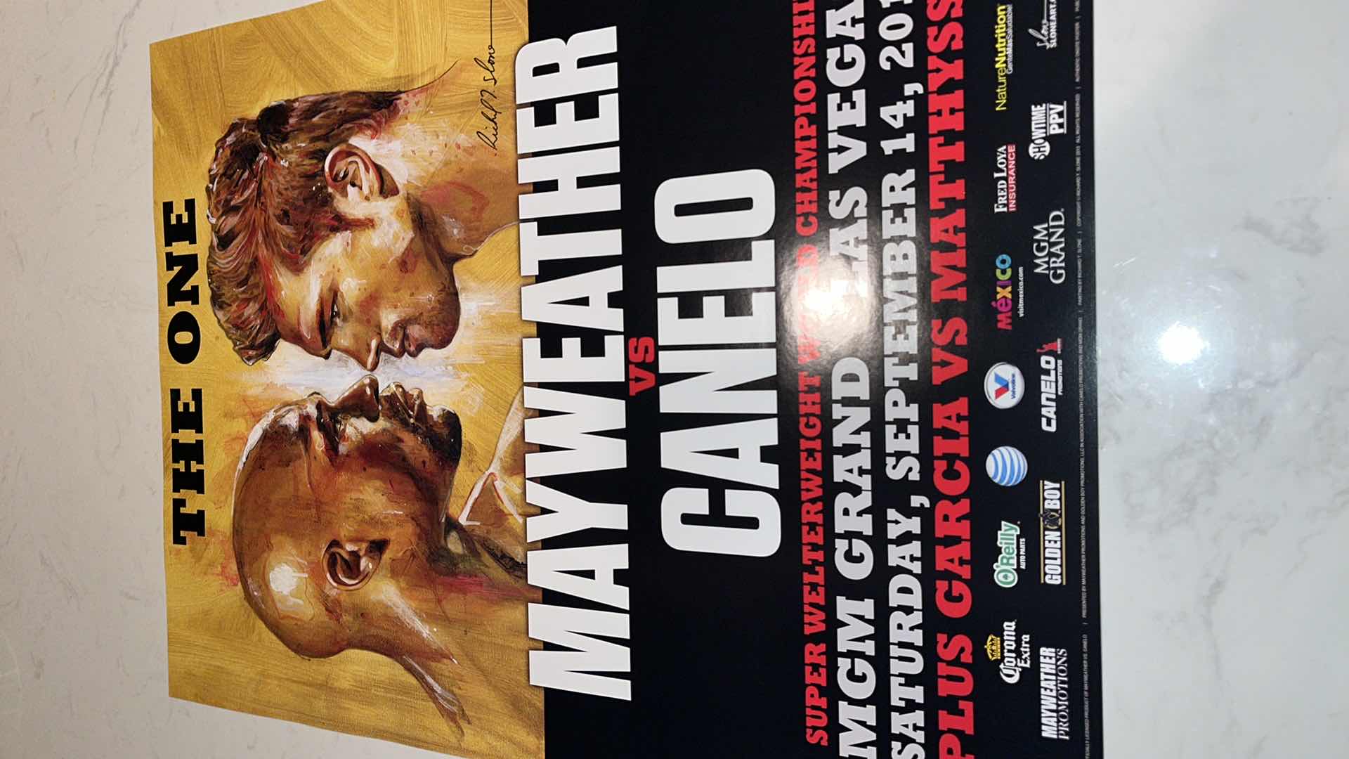 Photo 1 of MAYWEATHER VS CANELO FIGHT POSTER W18IN H2FT