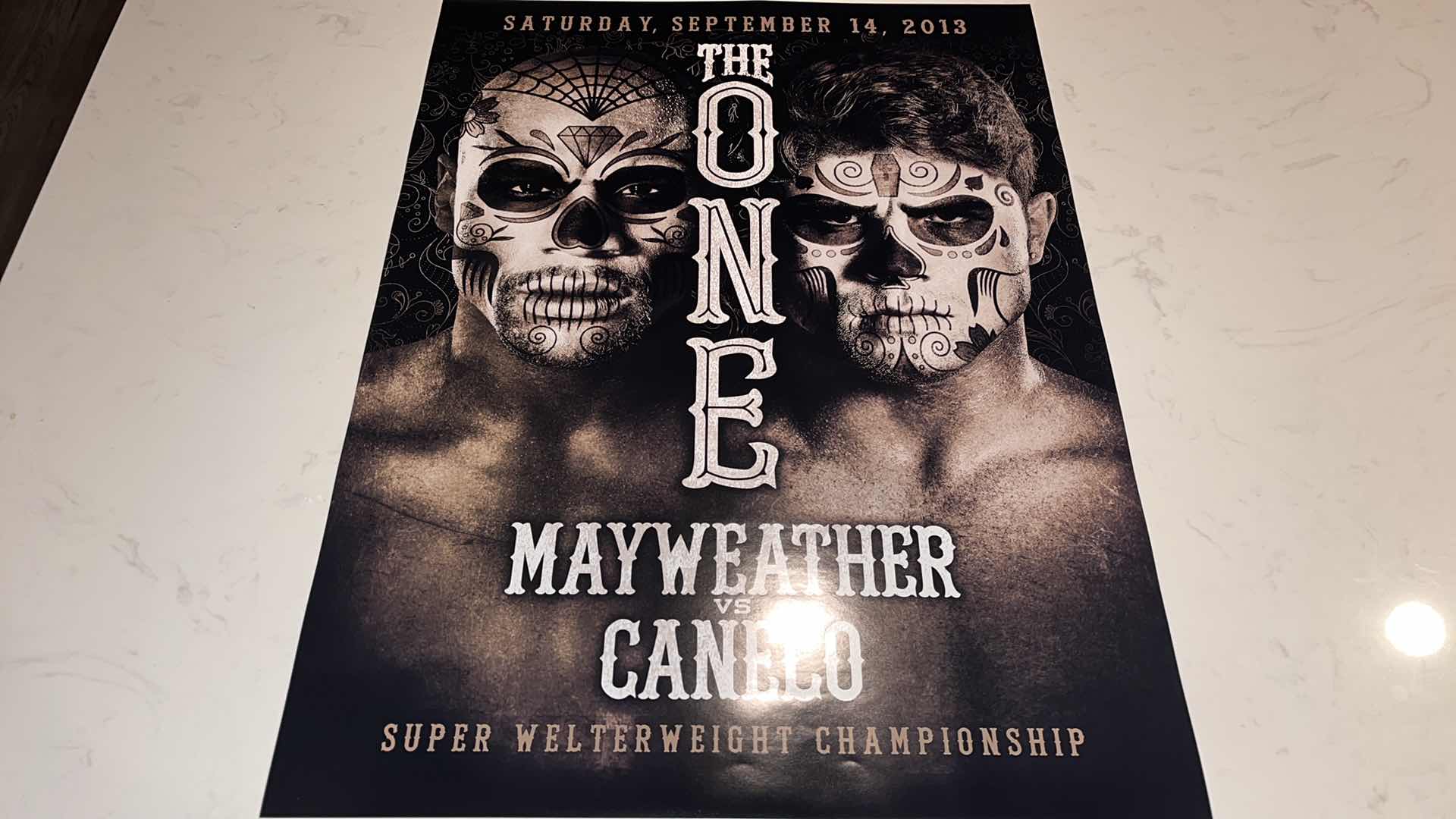 Photo 1 of MAYWEATHER VS CANELO THE ONE FIGHT POSTER W 18IN H 2FT