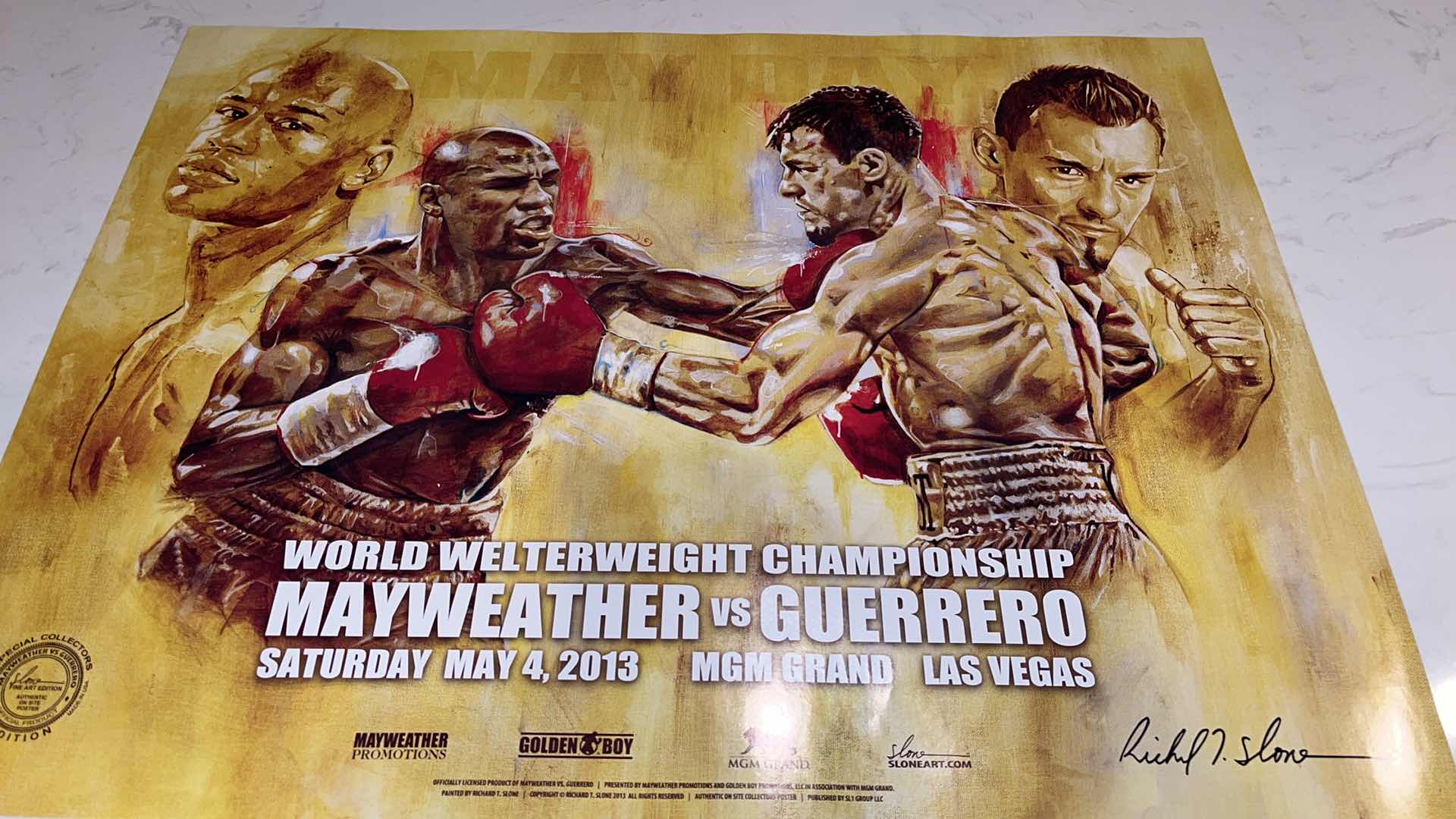 Photo 1 of MAYWEATHER VS GUERRERO FIGHT POSTER W 18IN H 2FT