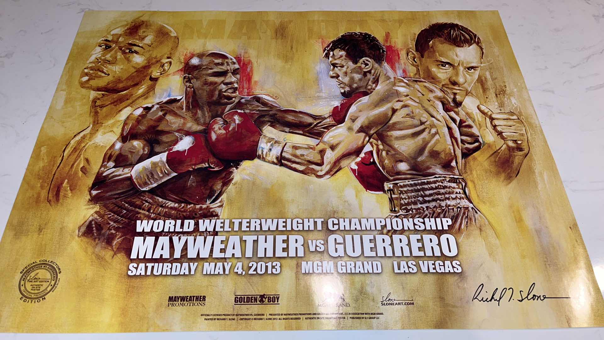 Photo 1 of MAYWEATHER VS GUERRERO FIGHT POSTER W 18IN H 2FT