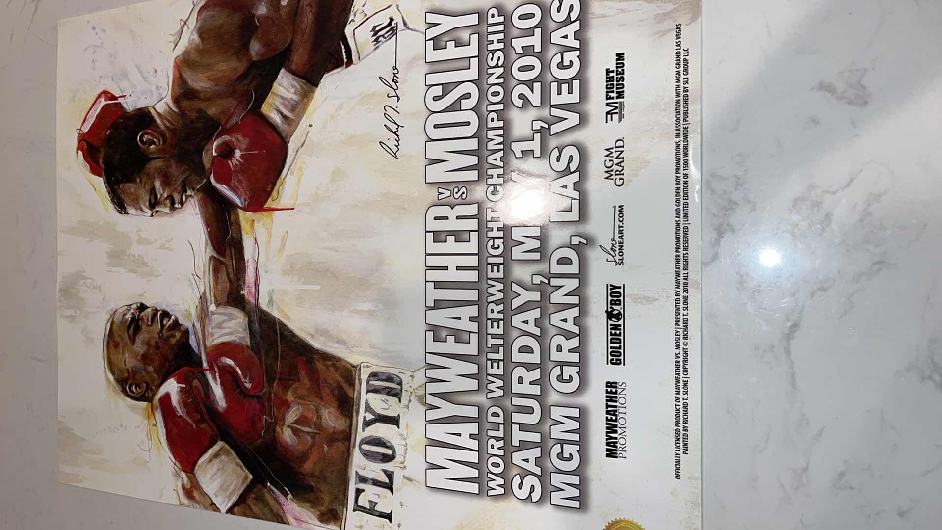 Photo 1 of MAYWEATHER VS MOSELY LIMITED EDITION FIGHT POSTER W 18IN H 2FT