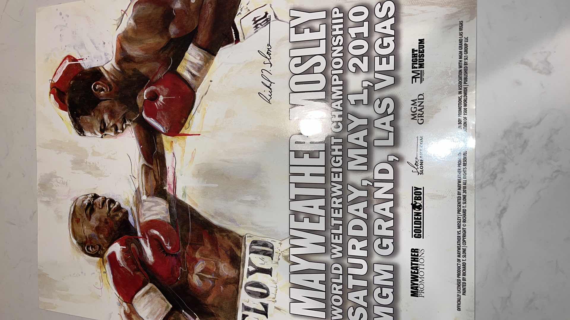 Photo 1 of MAYWEATHER VS MOSELY LIMITED EDITION FIGHT POSTER W 18IN H 2FT