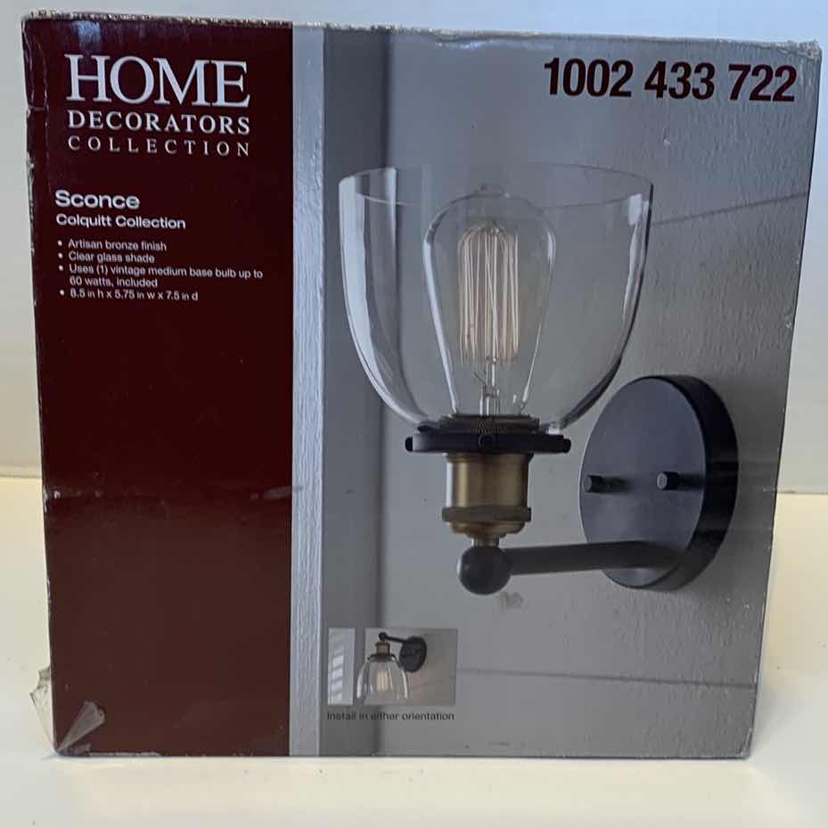 Photo 1 of HOME DECORATORS COLLECTION SCONCE BRONZE FINISH 1002 433 722